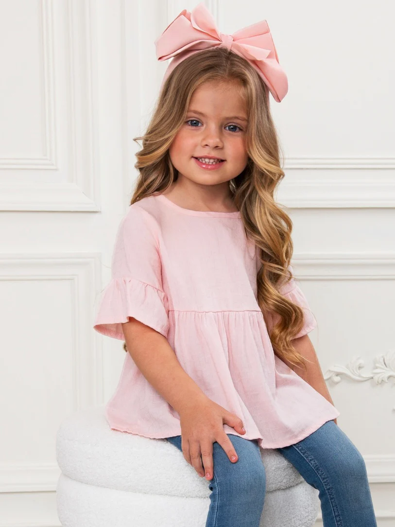 Breezy Peplum Ruffle Top - Image 3