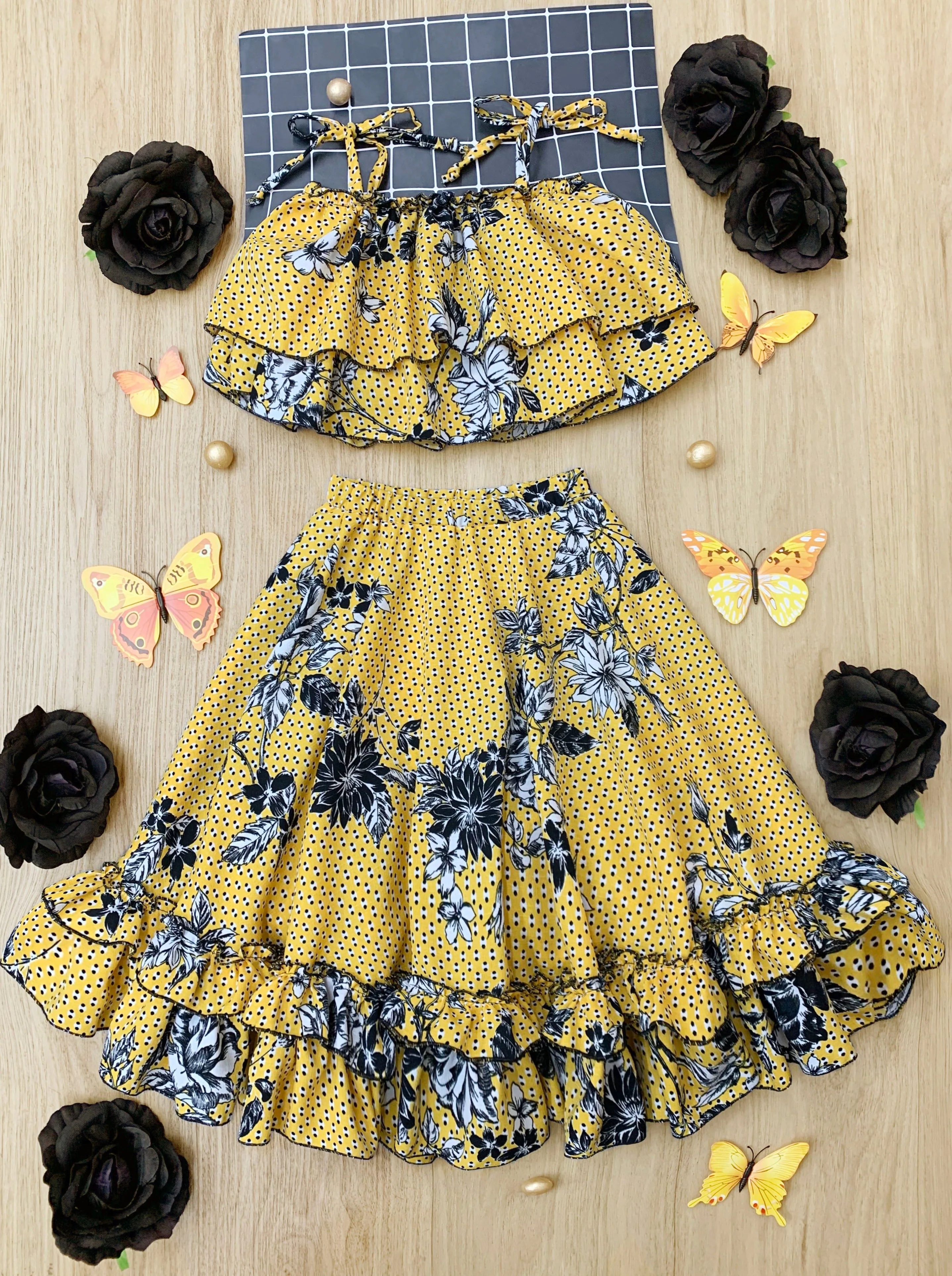 Bright Days Ruffle Maxi Skirt Set - Image 4