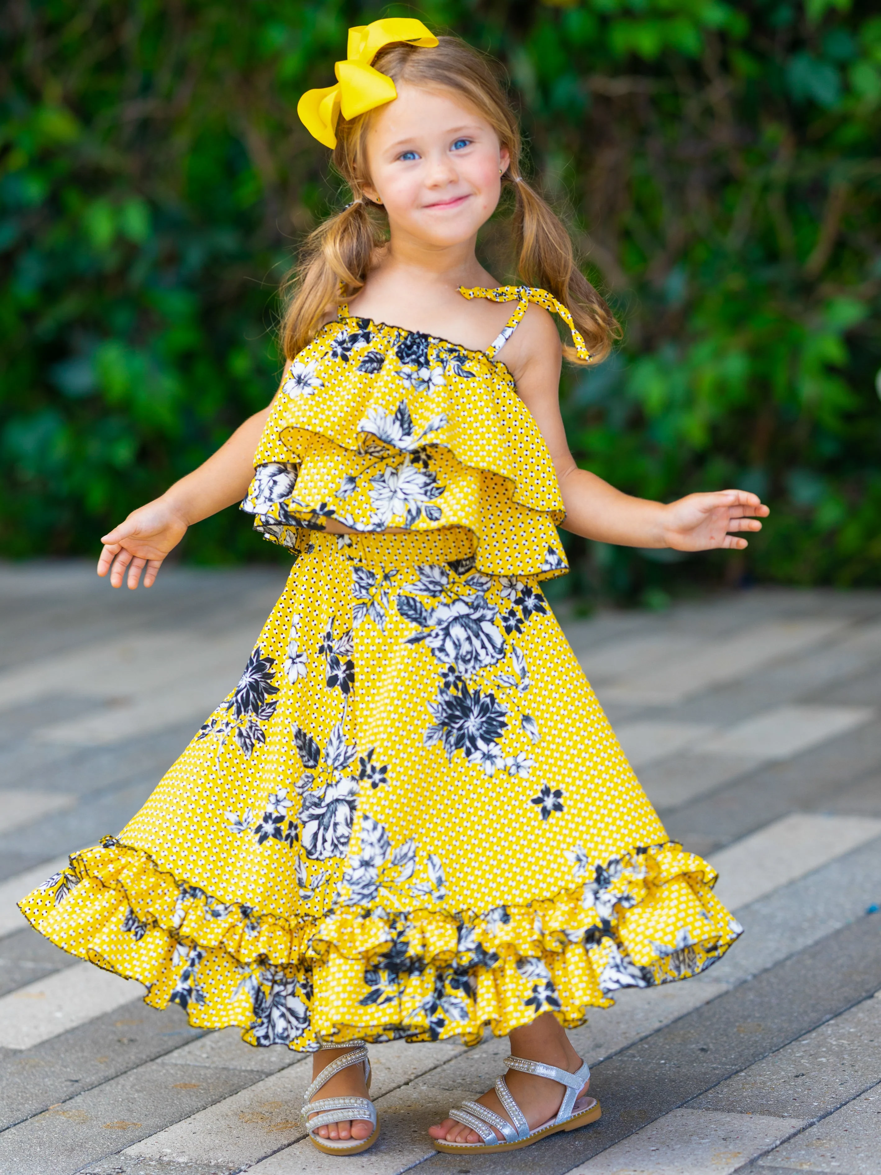 Bright Days Ruffle Maxi Skirt Set - Image 5