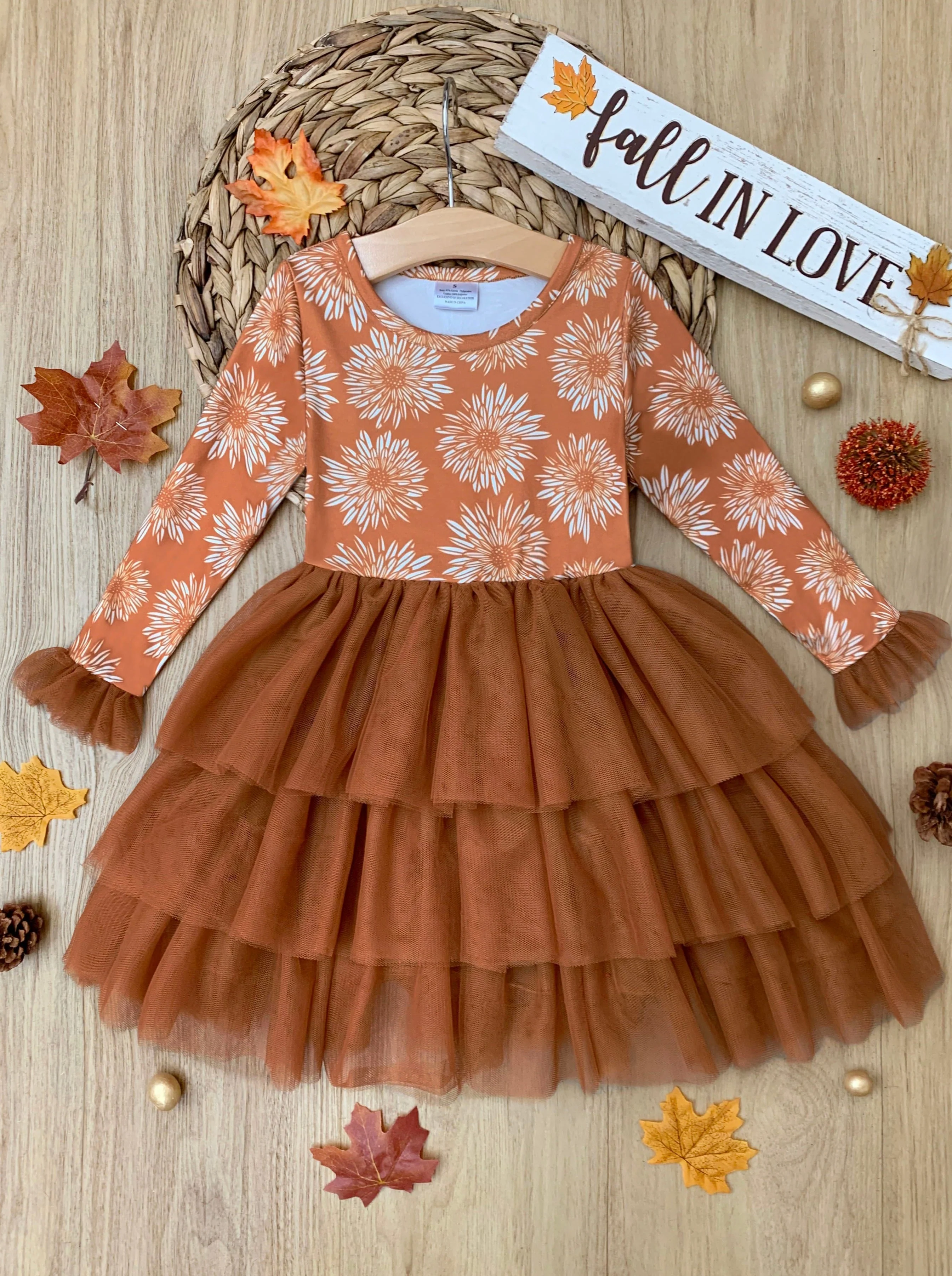 Pretty Pirouettes Brown Ruffle Tutu Dress - Image 3