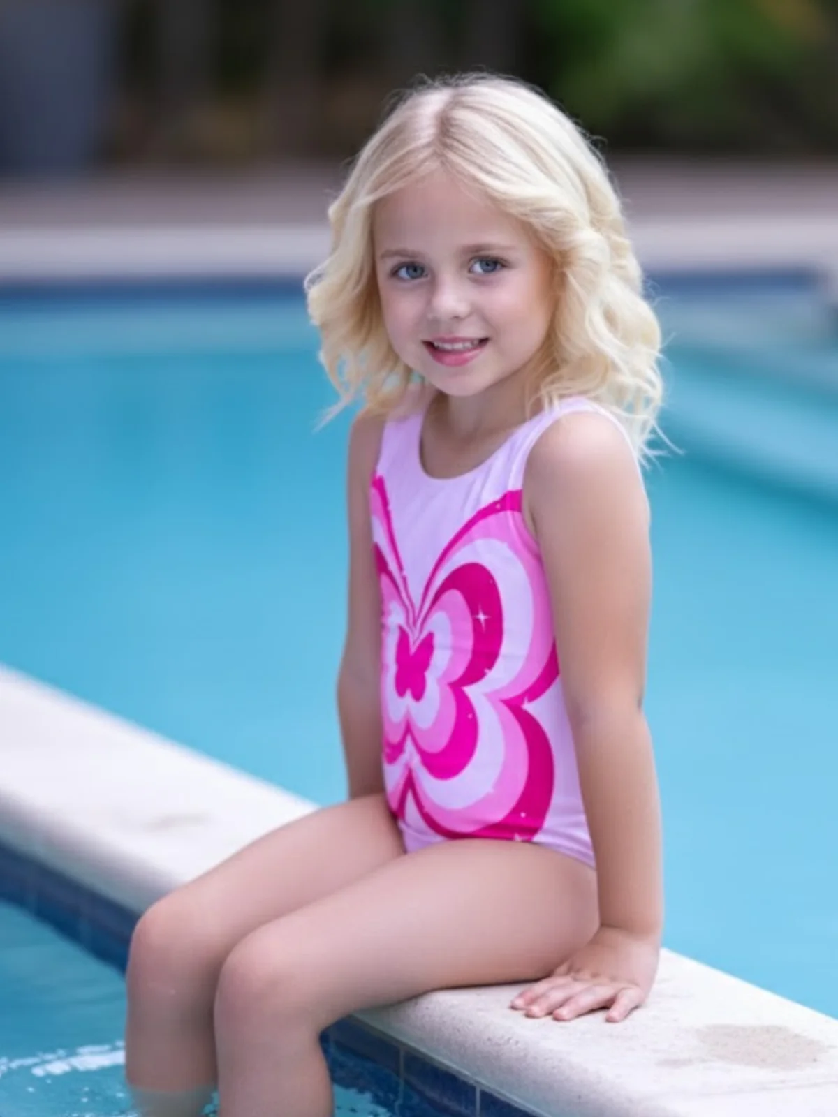 Butterfly Bloom Y2K Pink One-Piece Swimsuit - Image 3