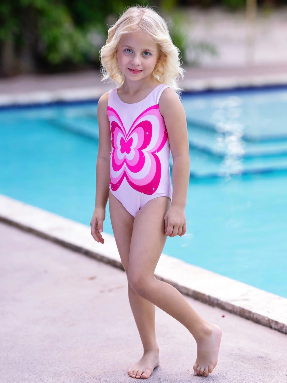 Butterfly Bloom Y2K Pink One-Piece Swimsuit - Image 5