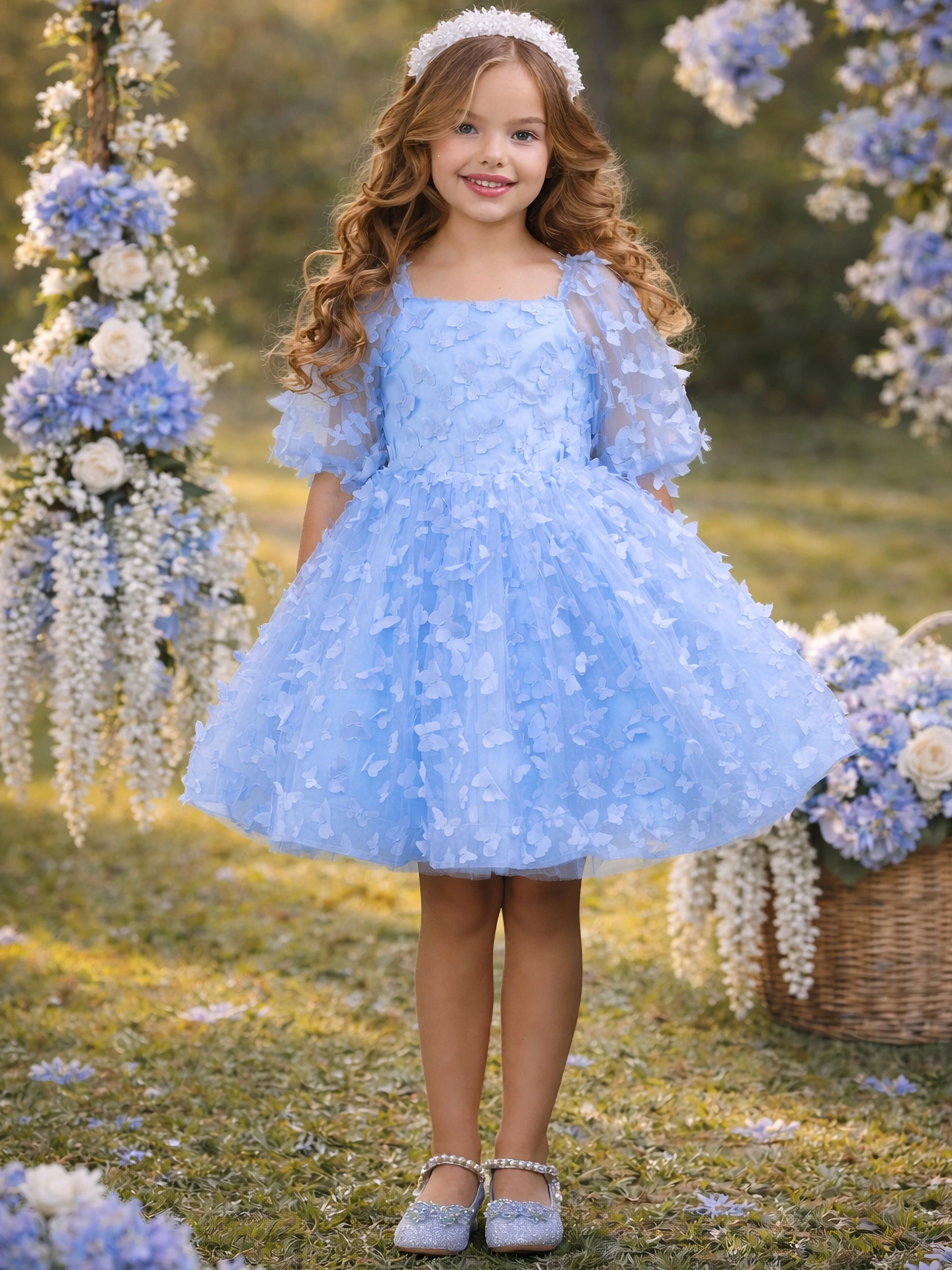 Butterfly Dream 3D Applique Party Dress - Image 3