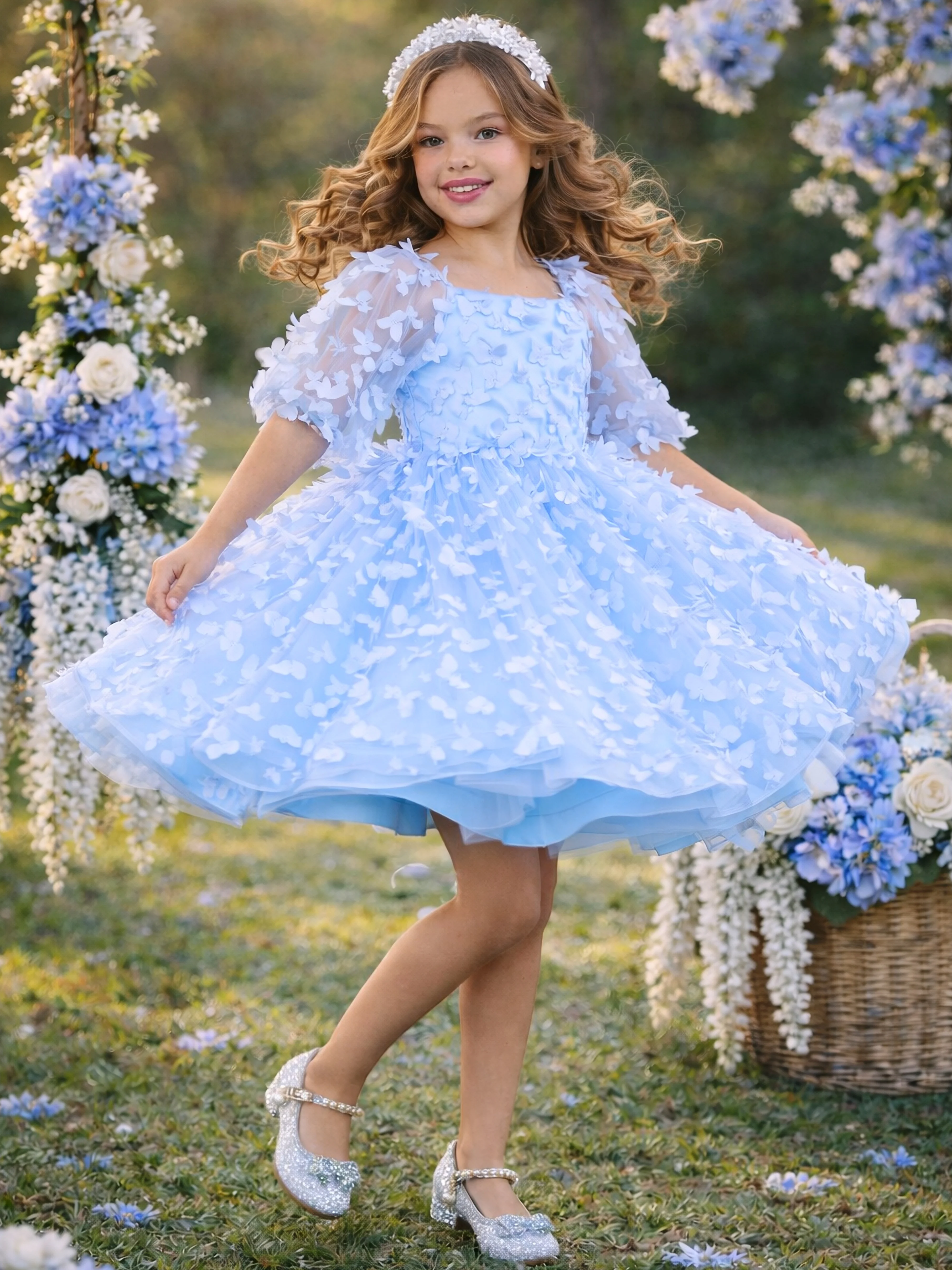 Butterfly Dream 3D Applique Party Dress - Image 4