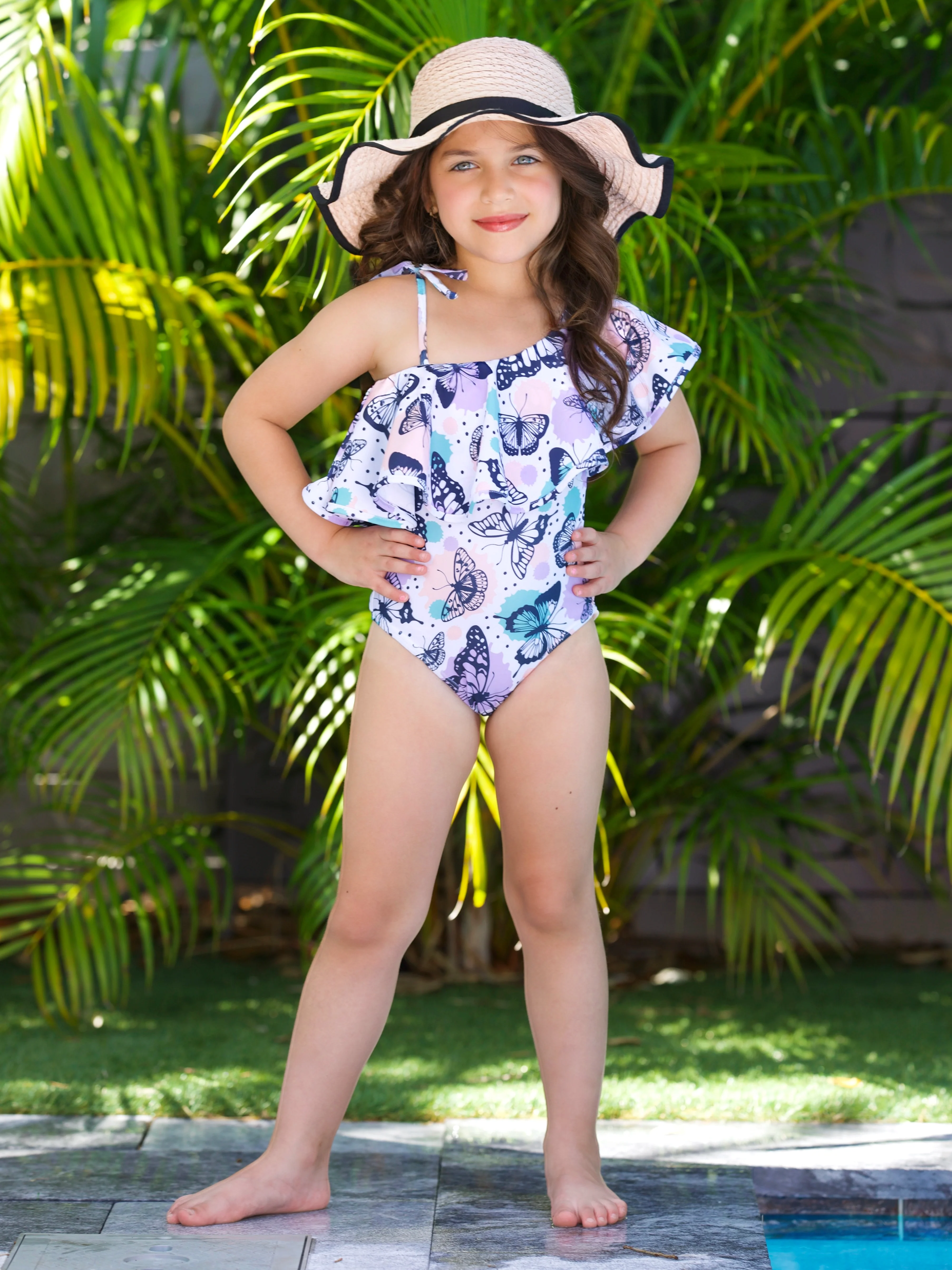 Butterfly Dreams Ruffle One-Piece Swimsuit - Image 2