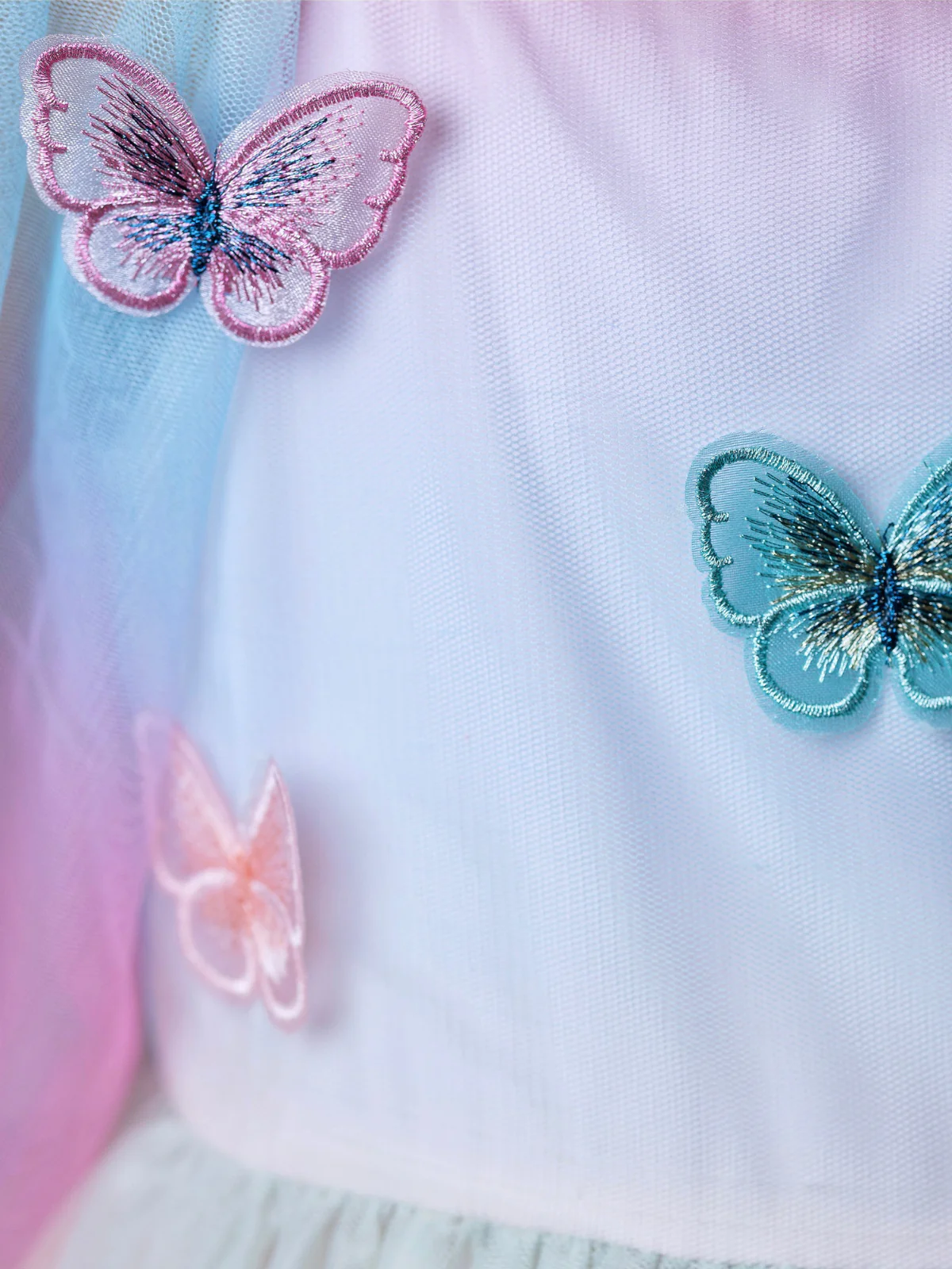 Butterfly Ombre Tulle Party Dress - Image 2