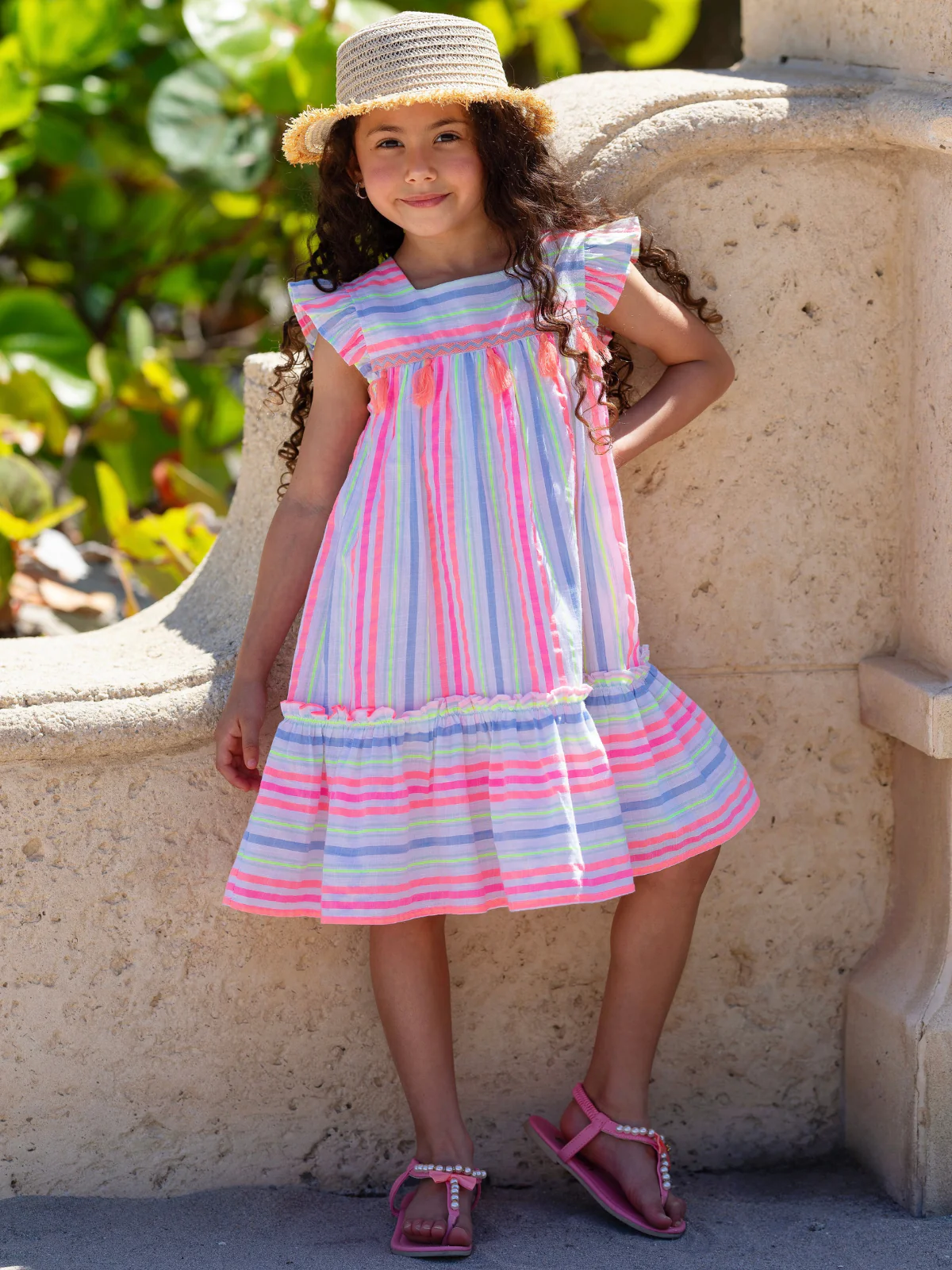 Candy Breeze Tassel Ruffle Dress - Image 6