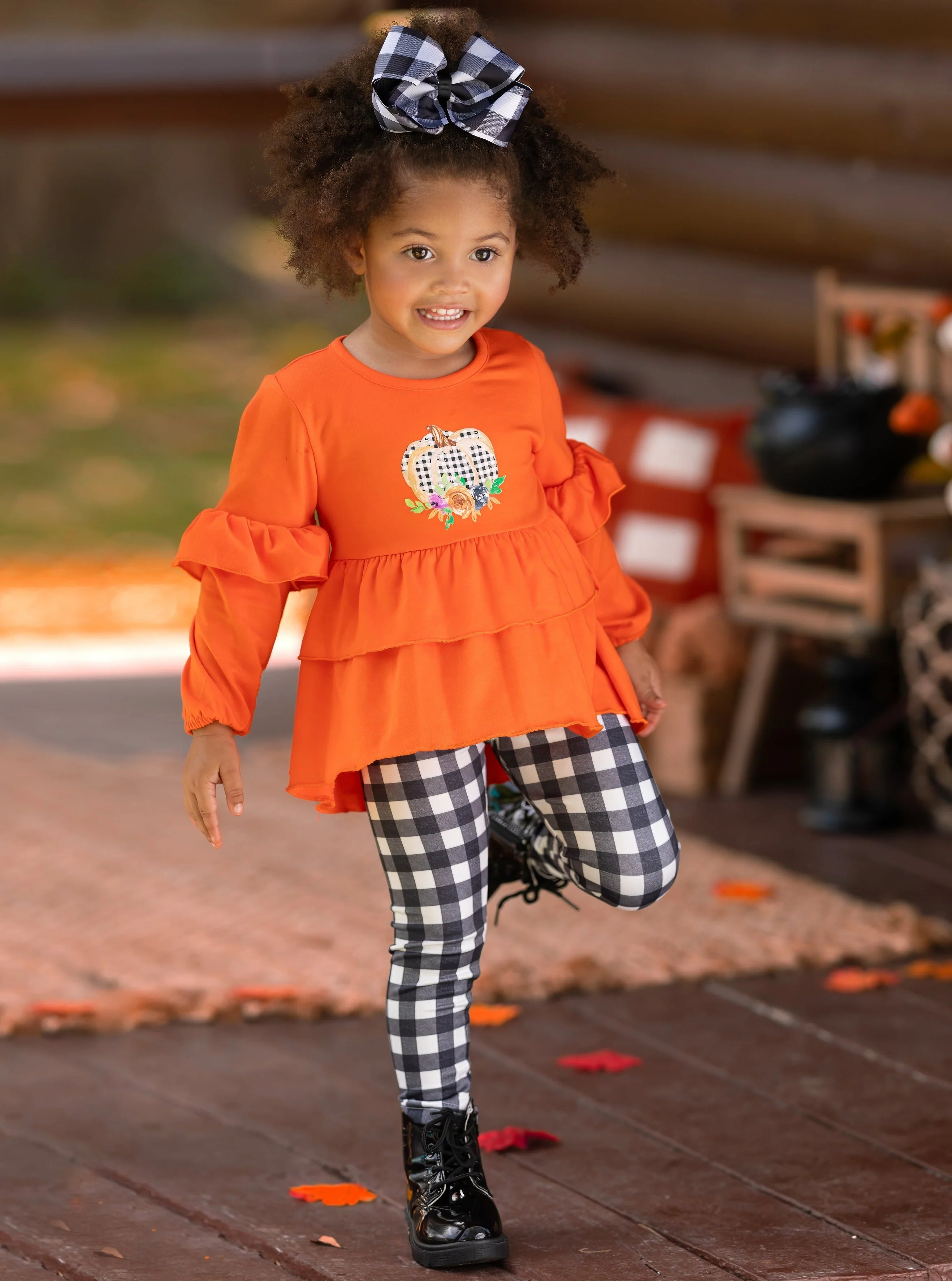 Channel the Flannel Plaid Legging Set - Image 2