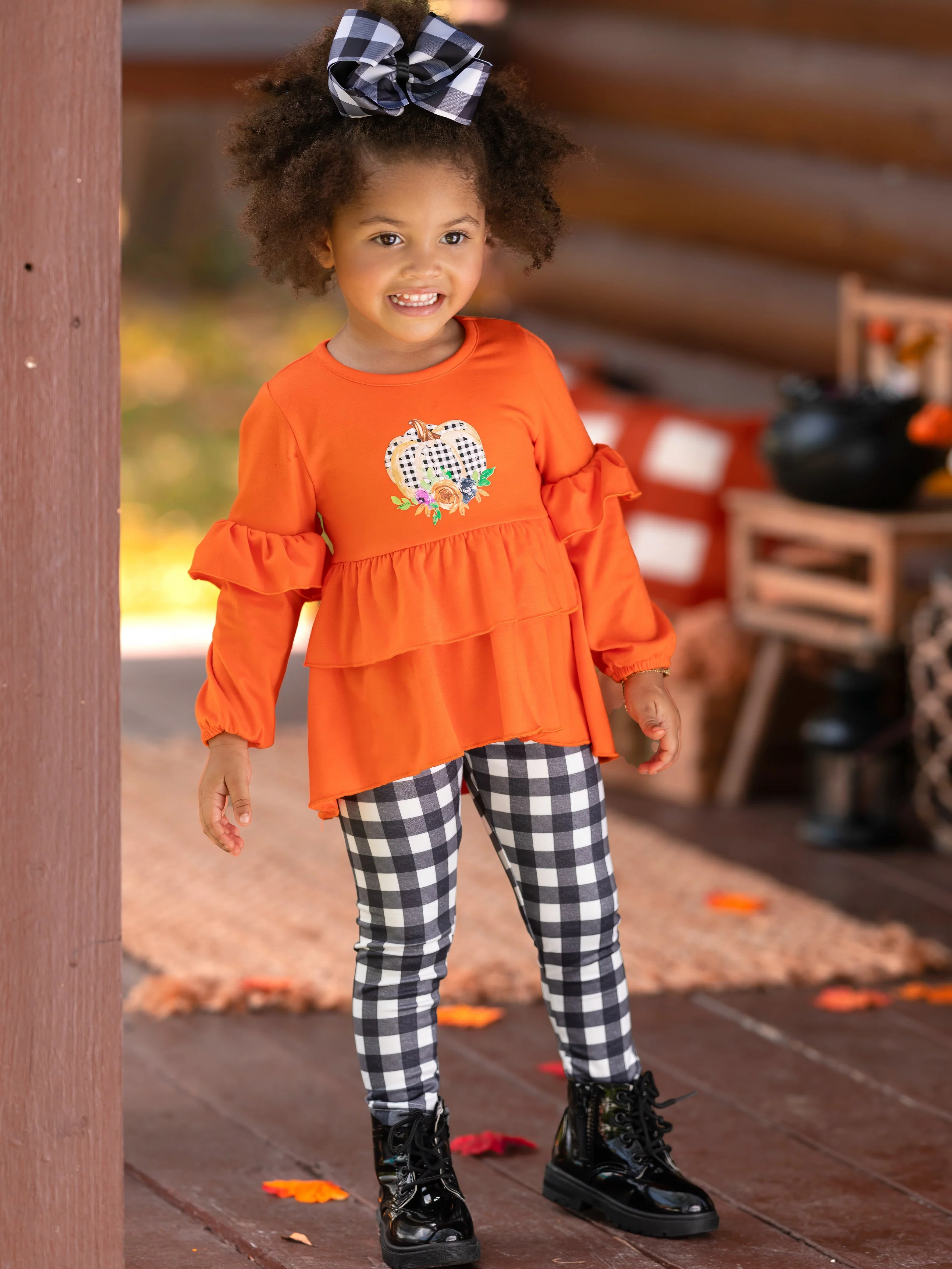 Channel the Flannel Plaid Legging Set - Image 4