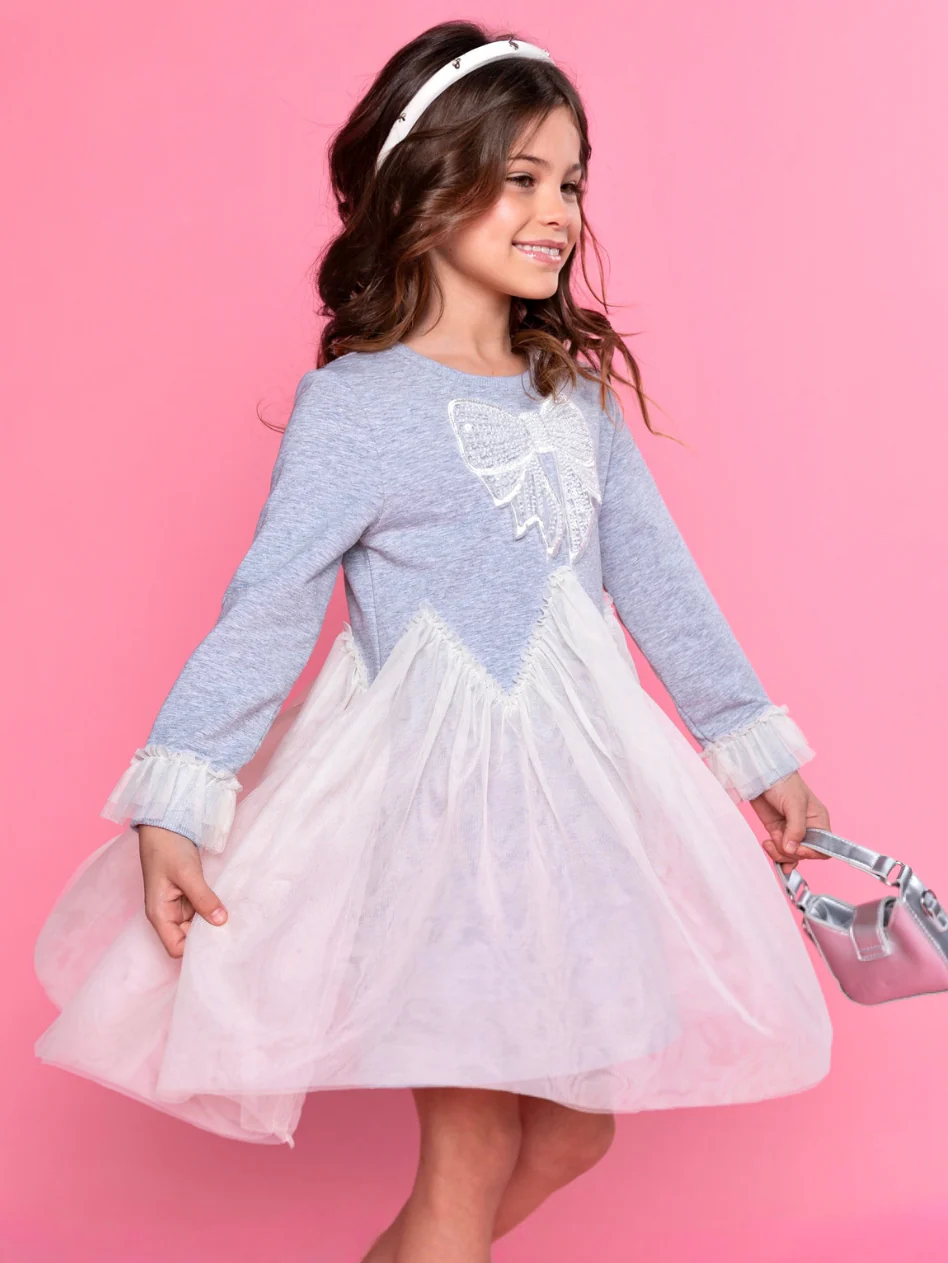 Charming Bow Tulle Twirl Dress - Image 3