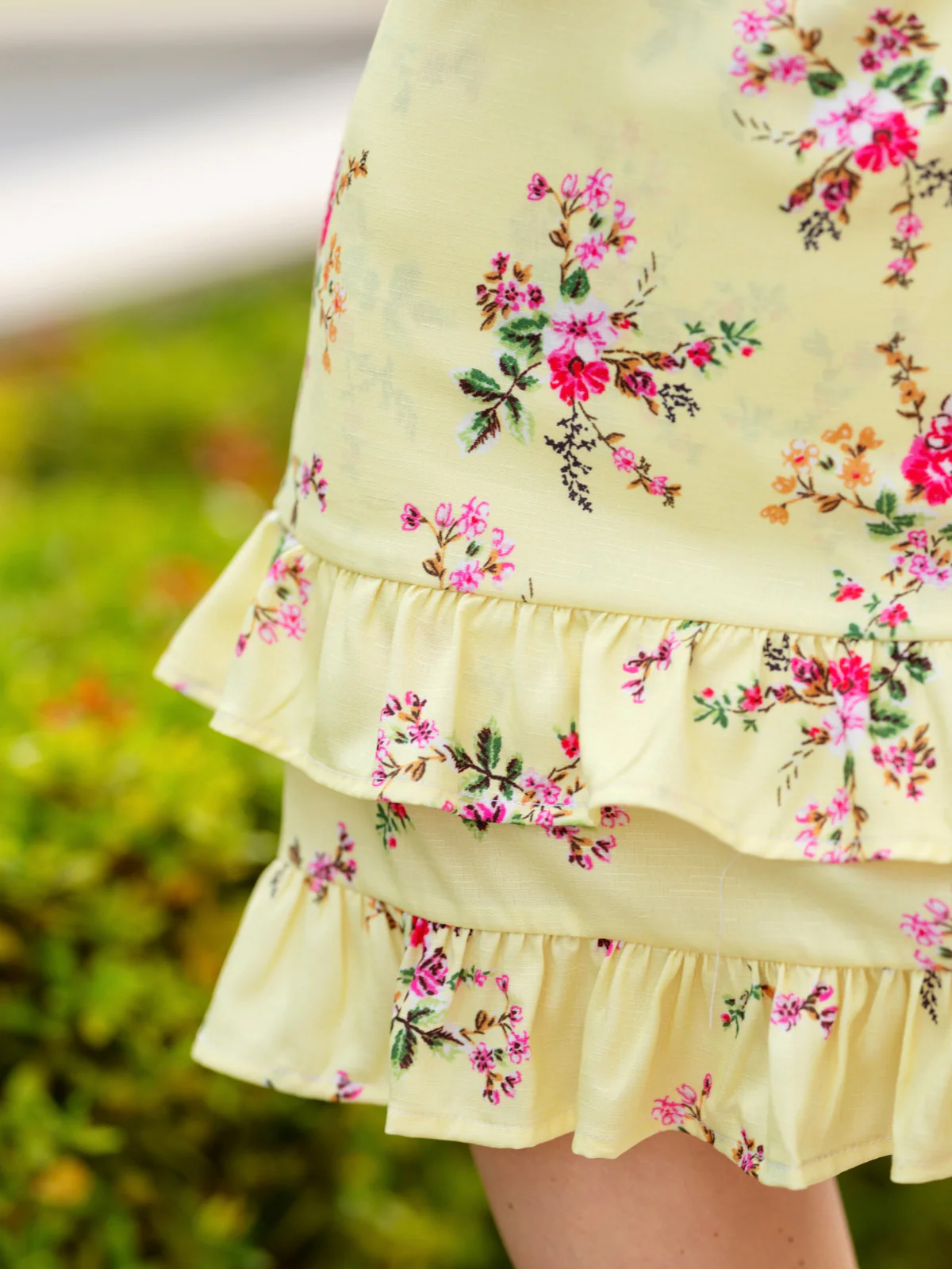 Women's Chasing Butterflies Floral Ruffle Hem Dress - Image 2