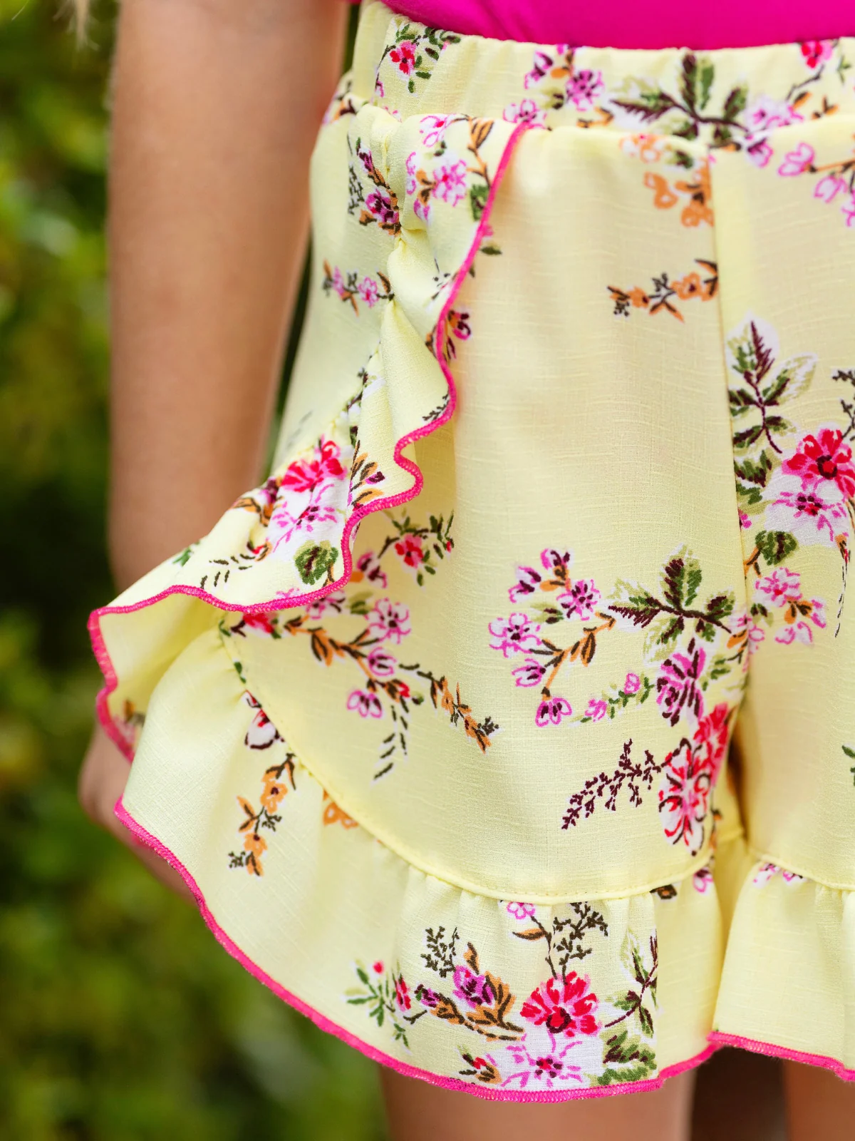 Chasing Butterflies Floral Top and Ruffle Short Set - Image 2