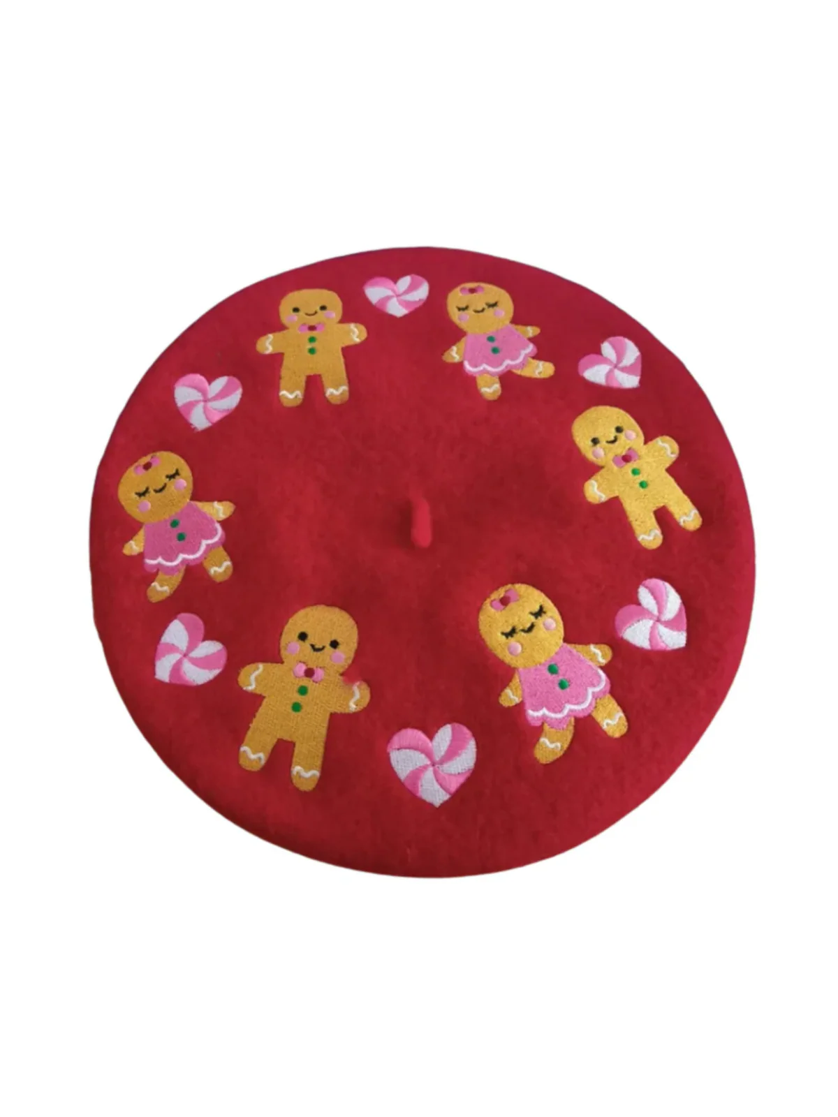 Cheerful Holiday Beret with Adorable Holiday Details - Image 3