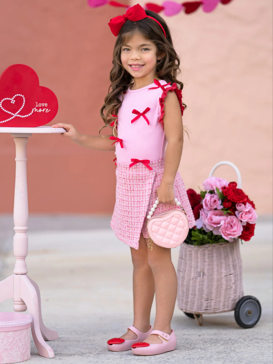 Chic Bows Lace Tank Top and Tweed Skort Set - Image 5