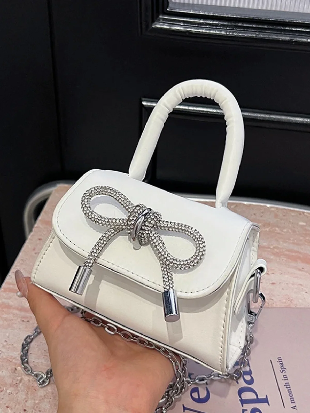 Chic Bow Charm Mini Crossbody Bag - Image 4