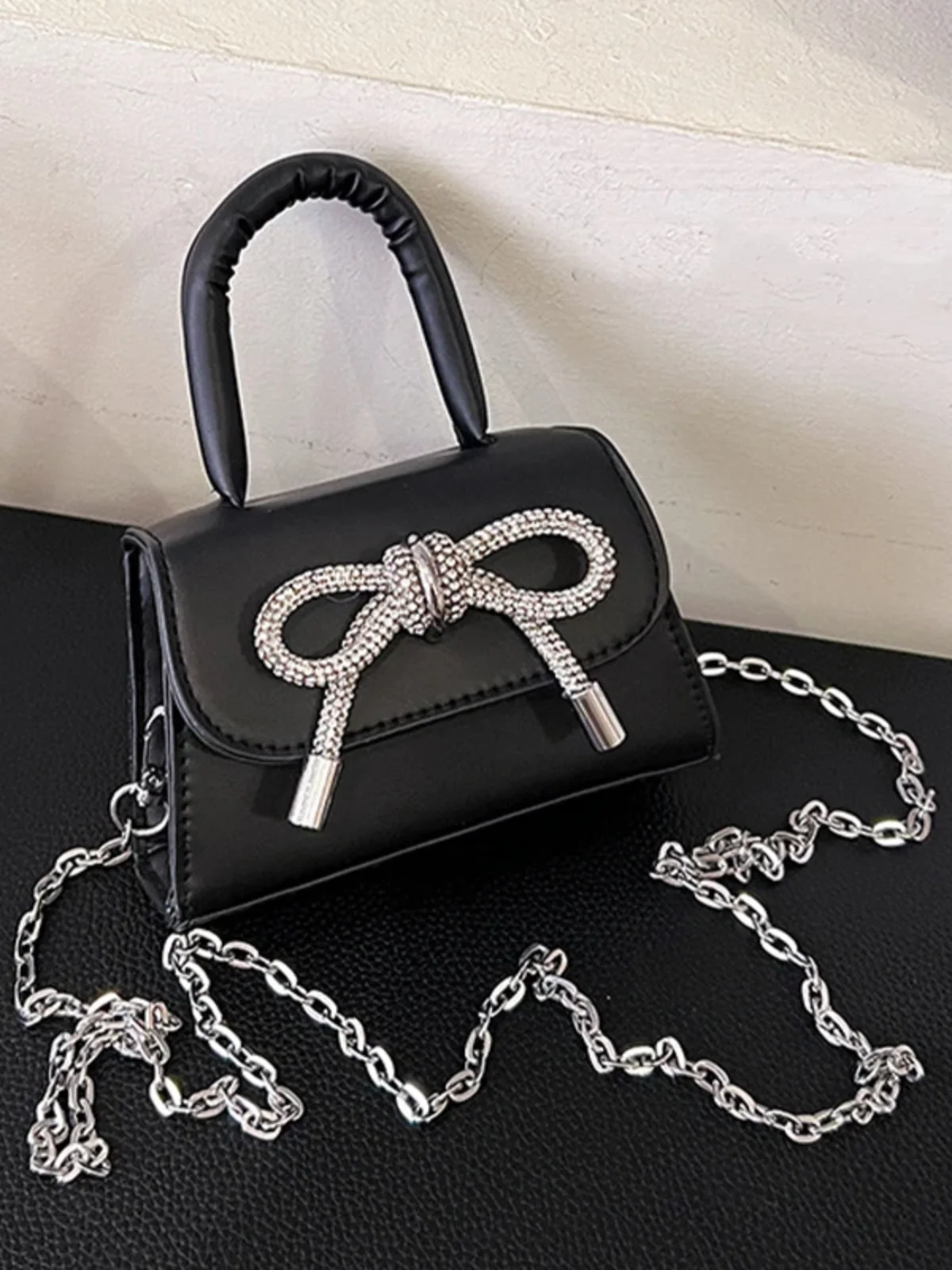 Chic Bow Charm Mini Crossbody Bag - Image 5