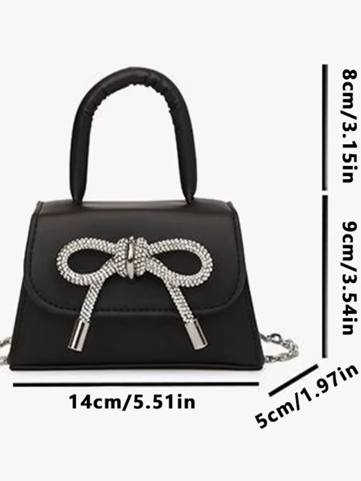 Chic Bow Charm Mini Crossbody Bag - Image 7