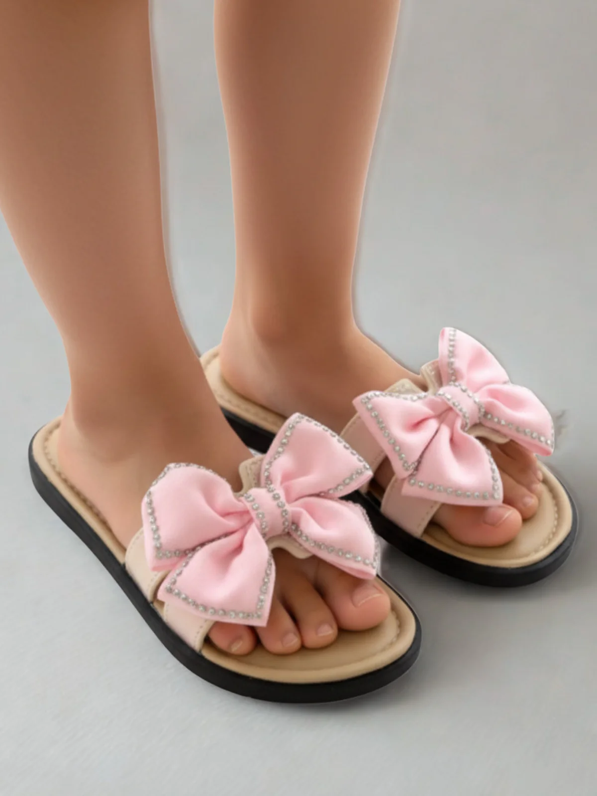 Chic Darling Bow Rhinestone Slip-On Slide Sandal - Image 6