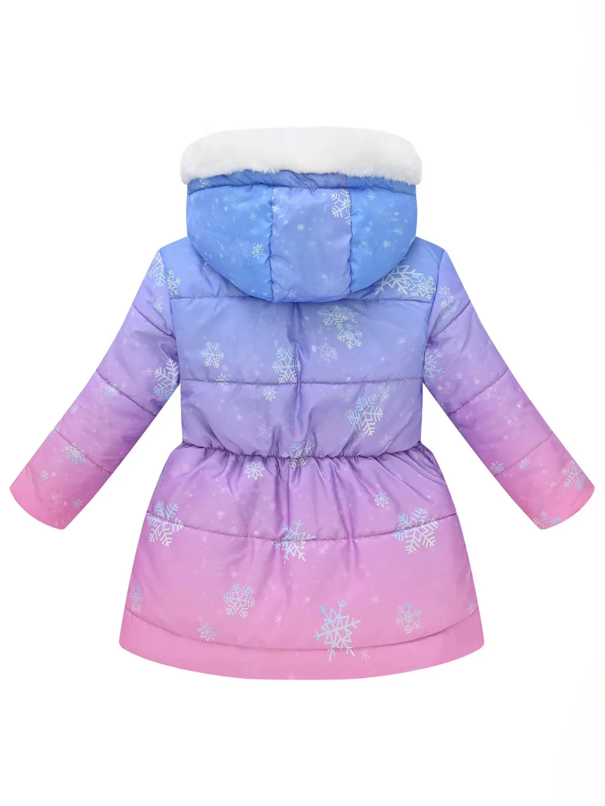 Snowflake Charm Quilted Puffer Coat - Image 3