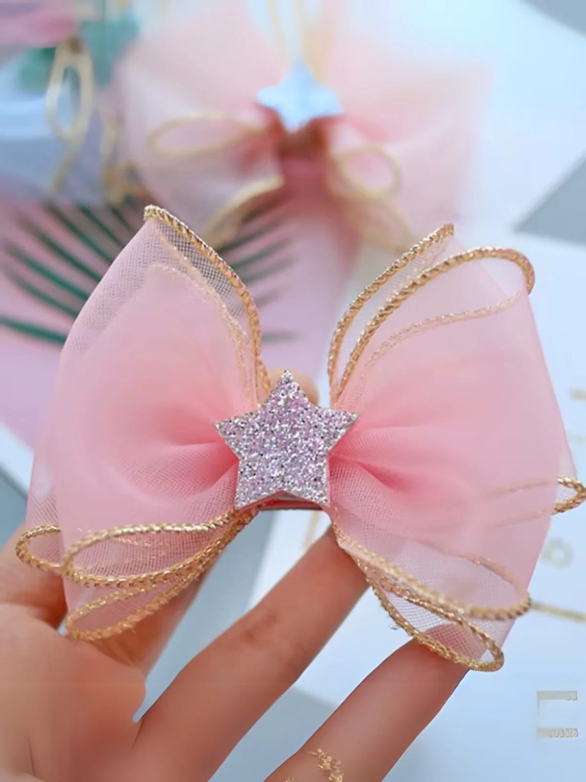 Starry Dreams Chiffon Hair Bows - Image 3