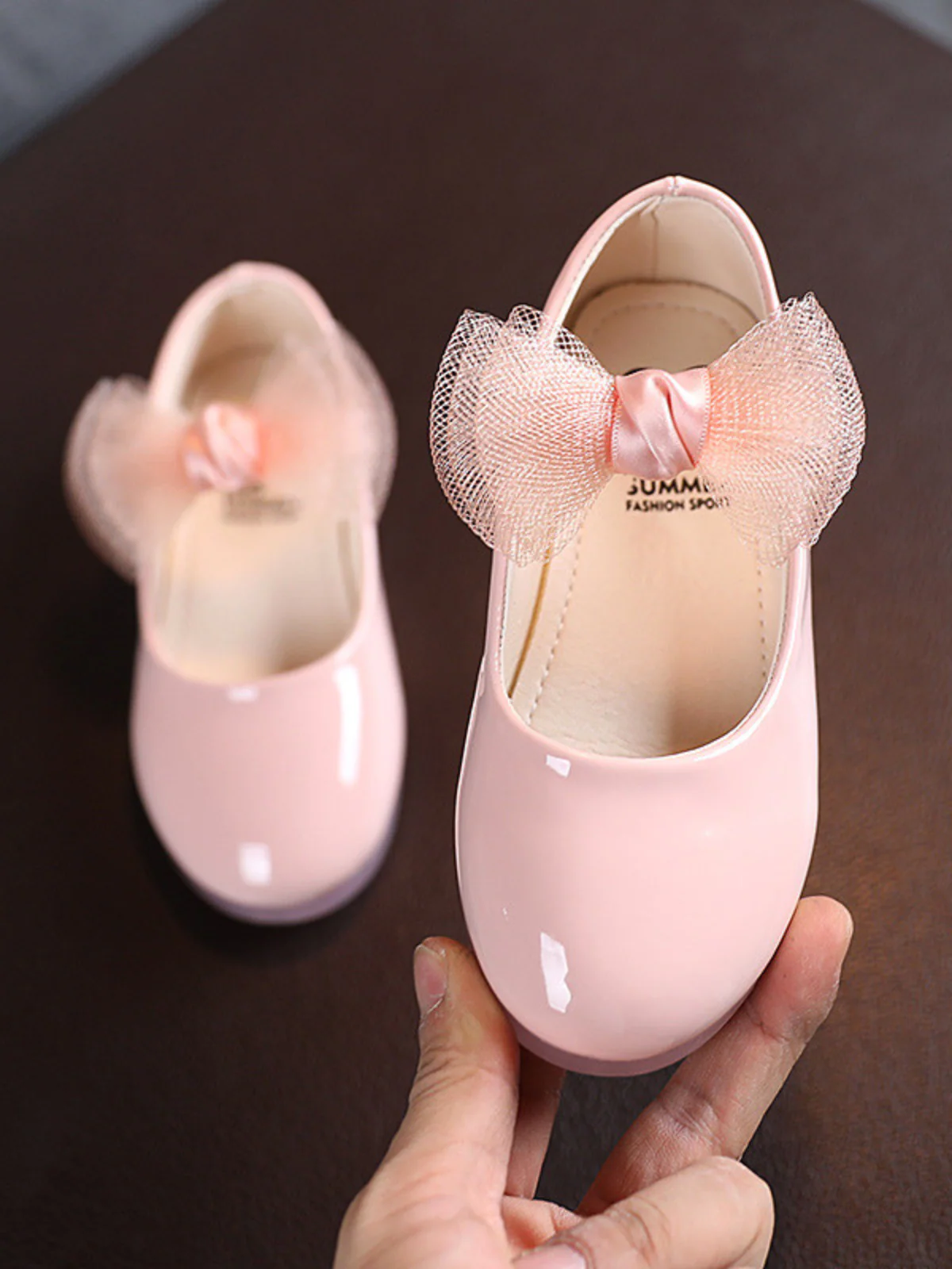 Proper Patent Tulle Bow Flats by Liv and Mia - Image 2
