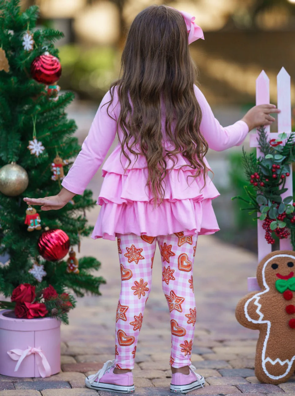 Christmas Cookies Tiered Ruffle Tunic and Legging Set - Image 8