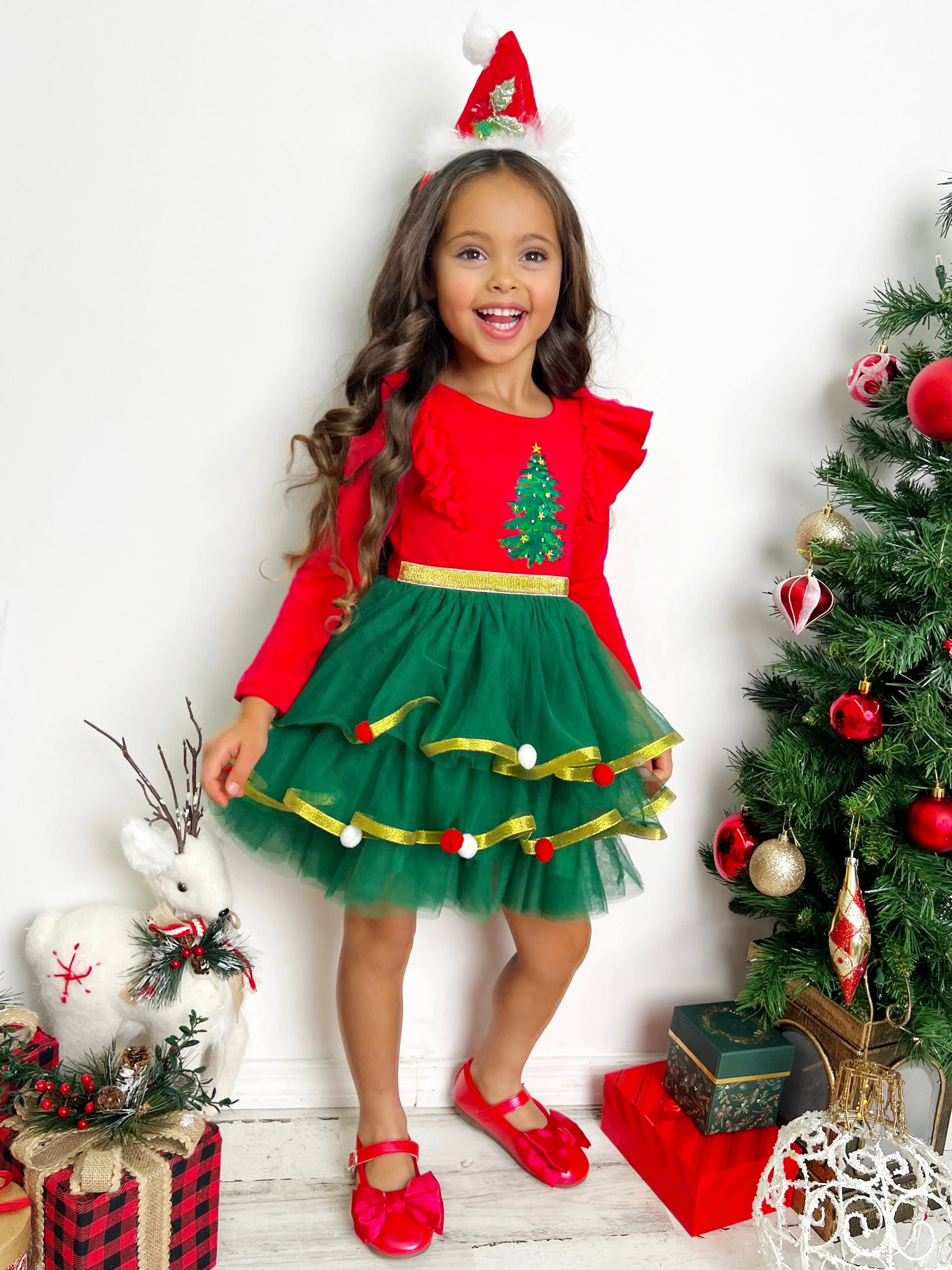 Holiday Cheers Christmas Tree Tutu Dress - Image 4