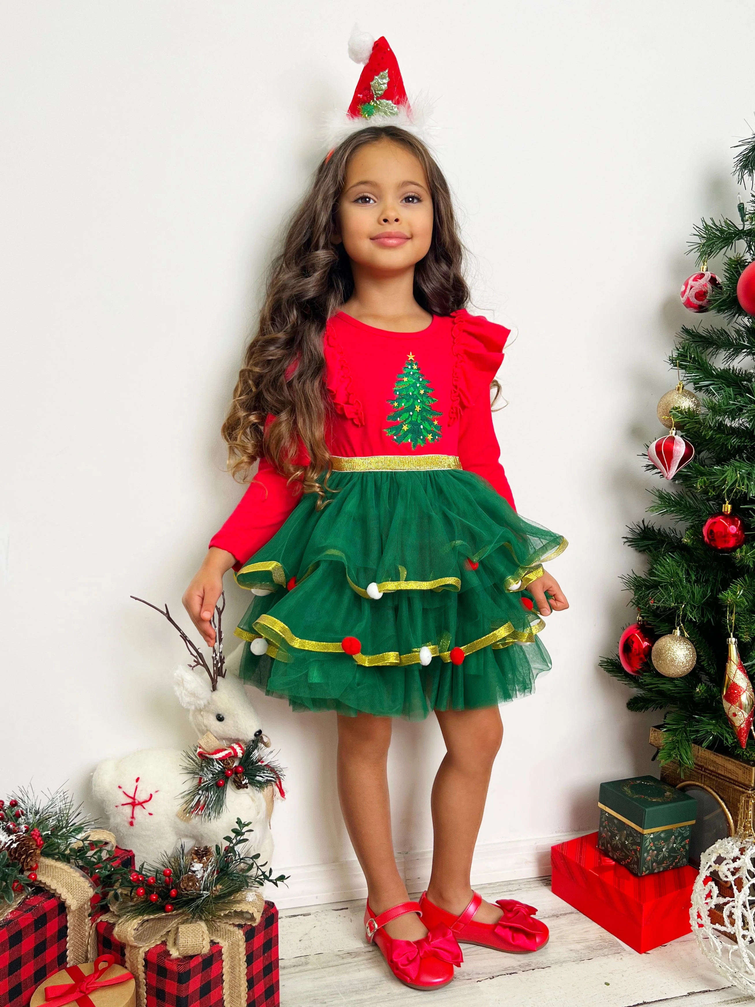 Holiday Cheers Christmas Tree Tutu Dress - Image 6