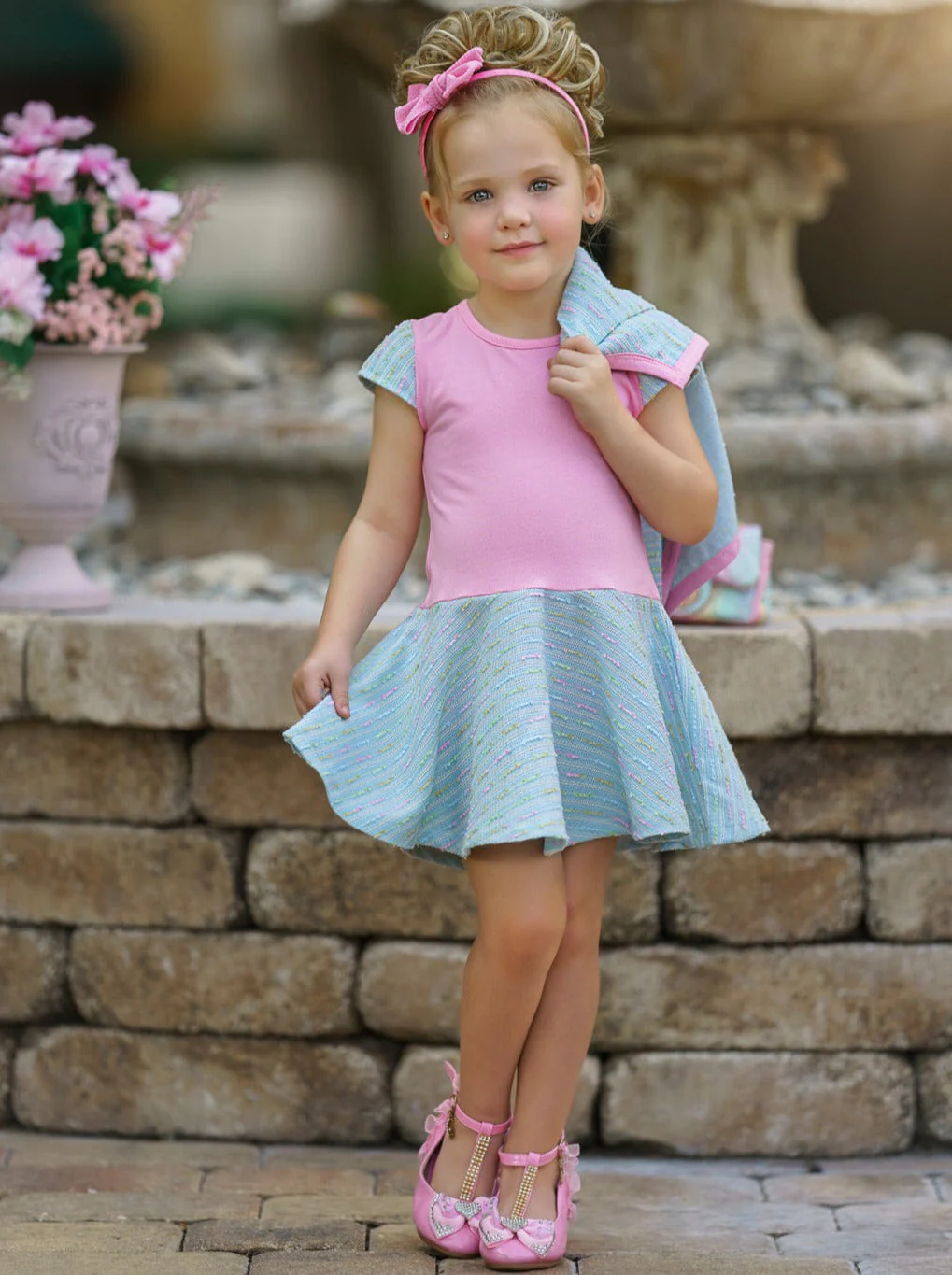 Classy Cutie Drop Waist Dress and Blazer Set - Image 2
