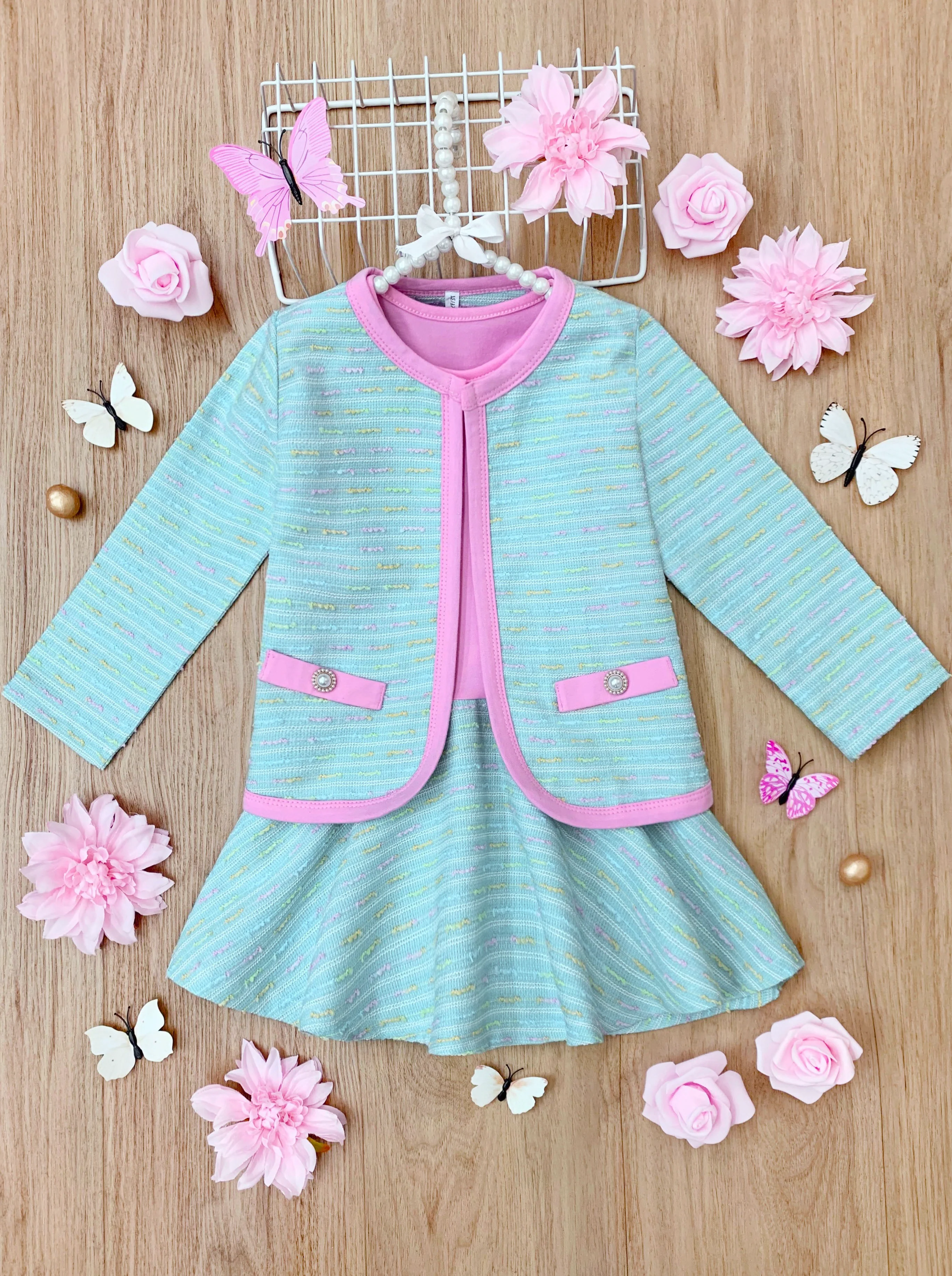 Classy Cutie Drop Waist Dress and Blazer Set - Image 4