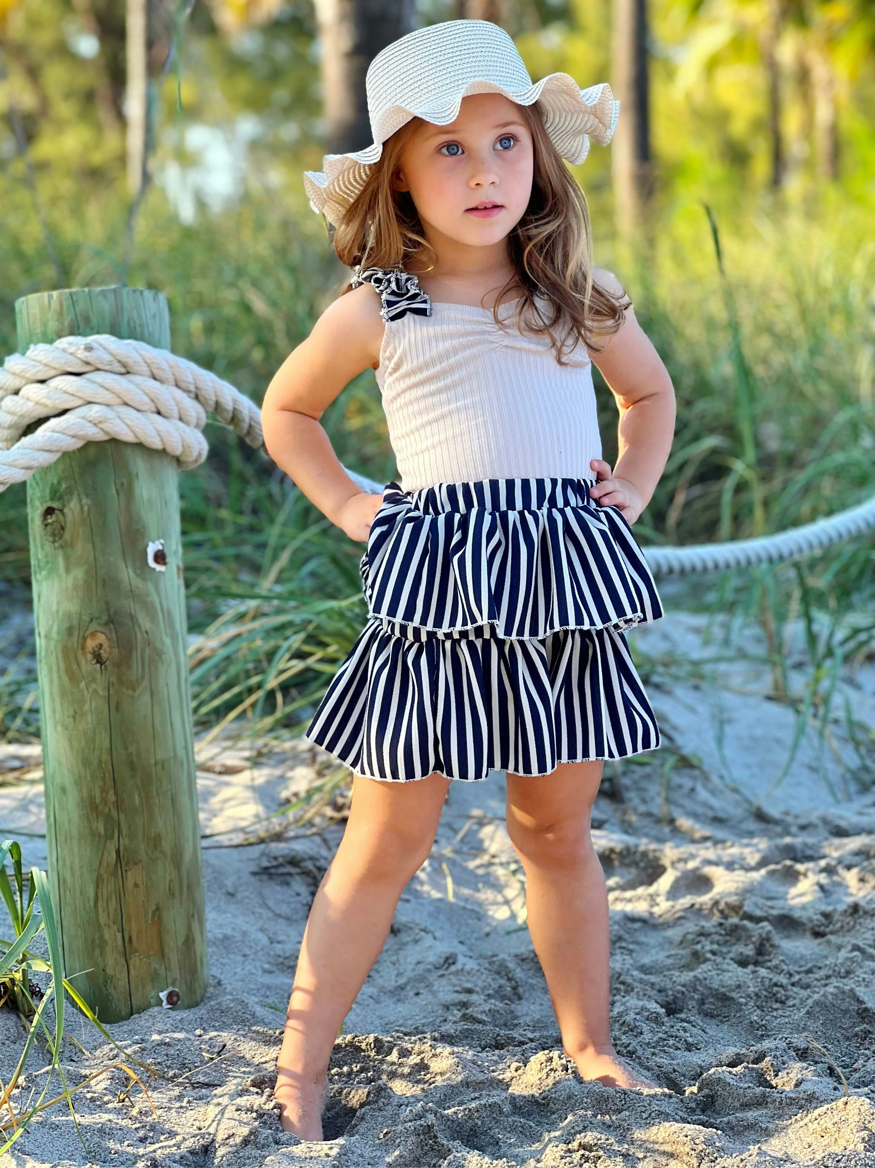 Classy Lifestyle Ruffled Tank and Skirt Set - Image 6