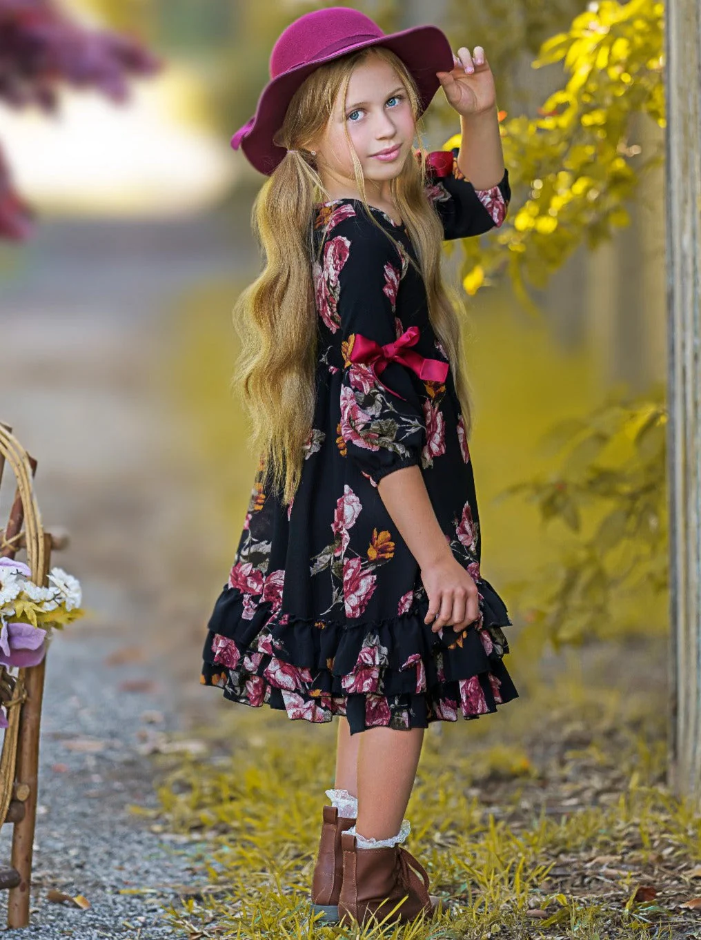 Romantic Rose Floral Cloda Dress - Image 5