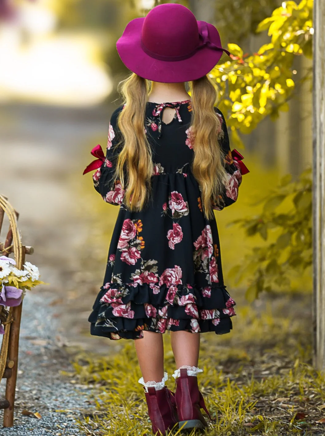Romantic Rose Floral Cloda Dress - Image 6