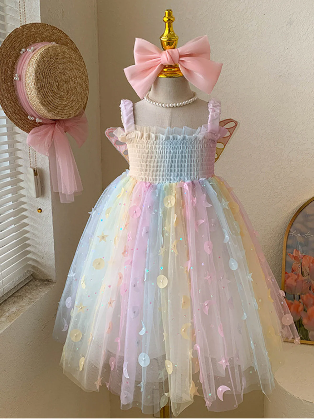 Queen Rainbow Butterfly Smocked Dress - Image 6