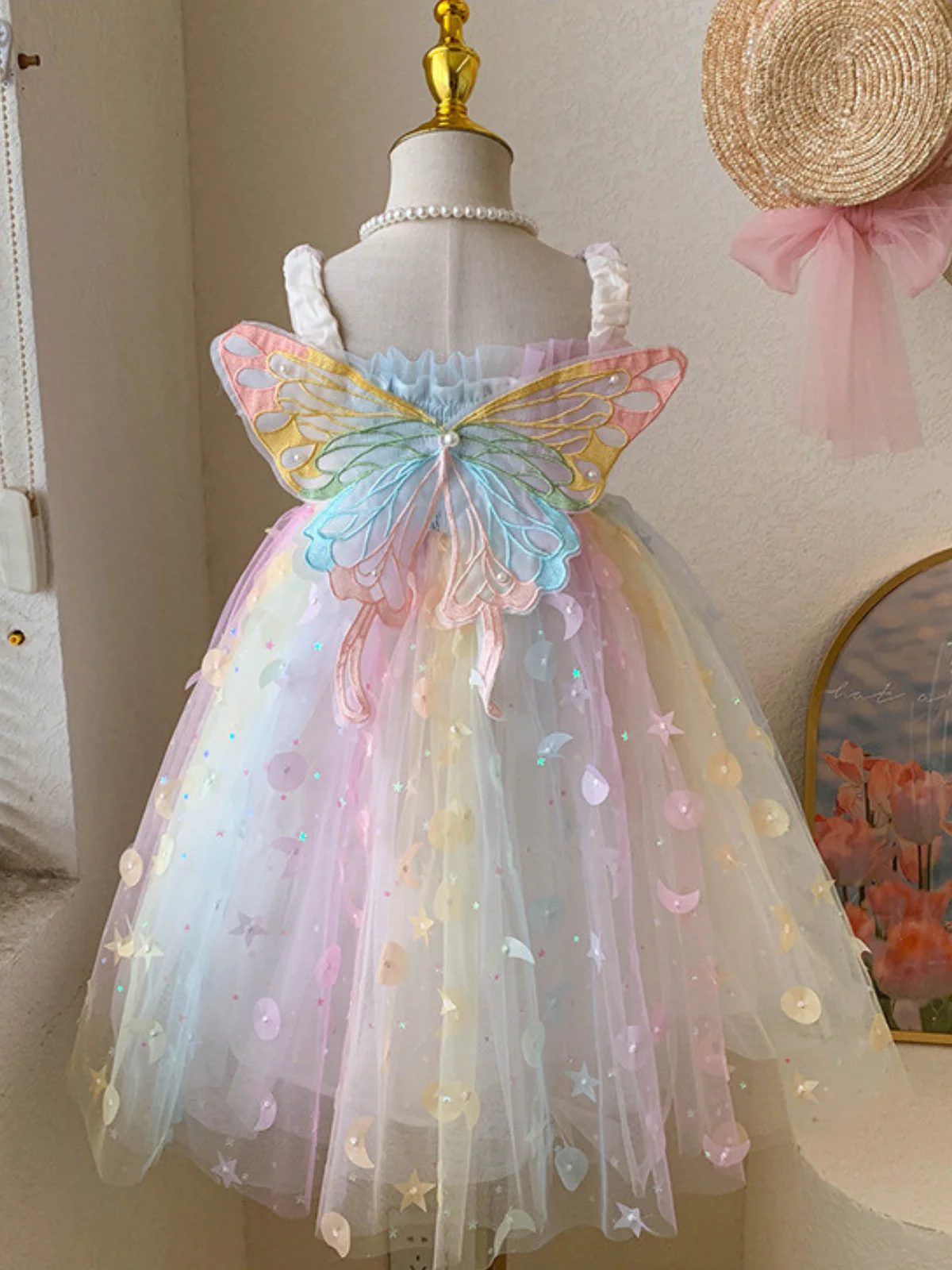 Queen Rainbow Butterfly Smocked Dress - Image 7