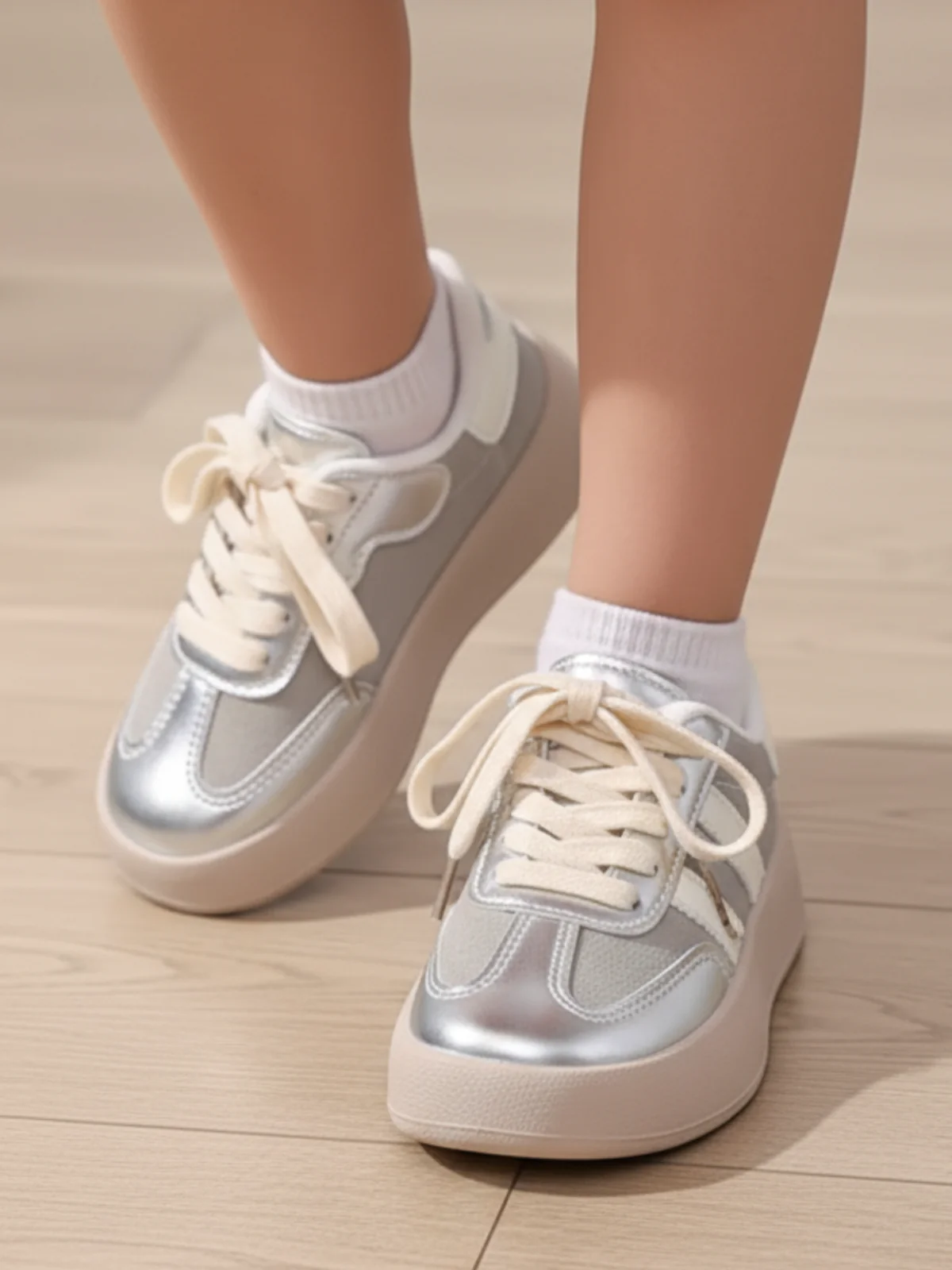 Cool Kids Metallic Sneakers By Liv and Mia - Image 6