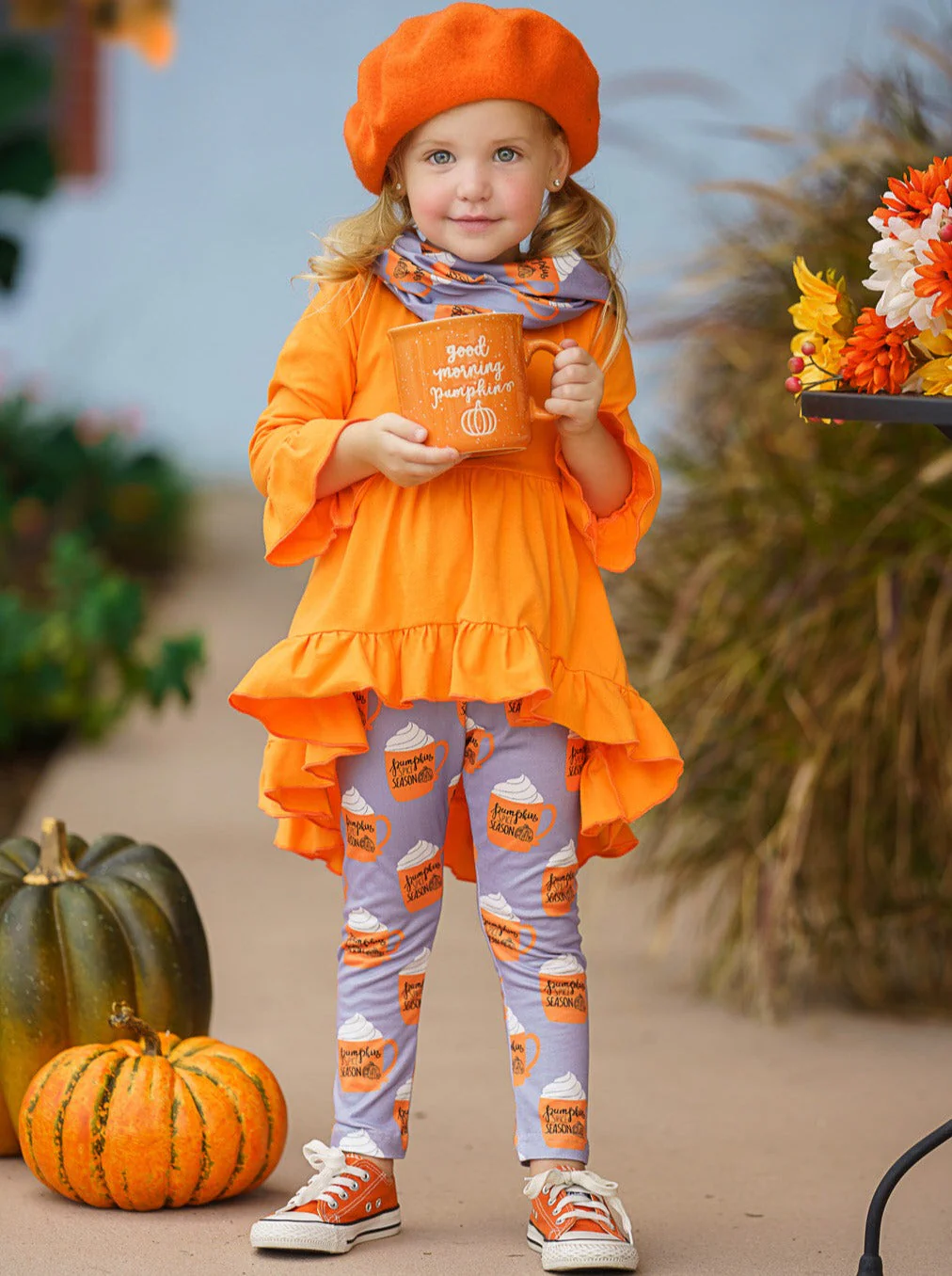Pumpkin Spice Season Tunic, Scarf and Legging Set - Image 2