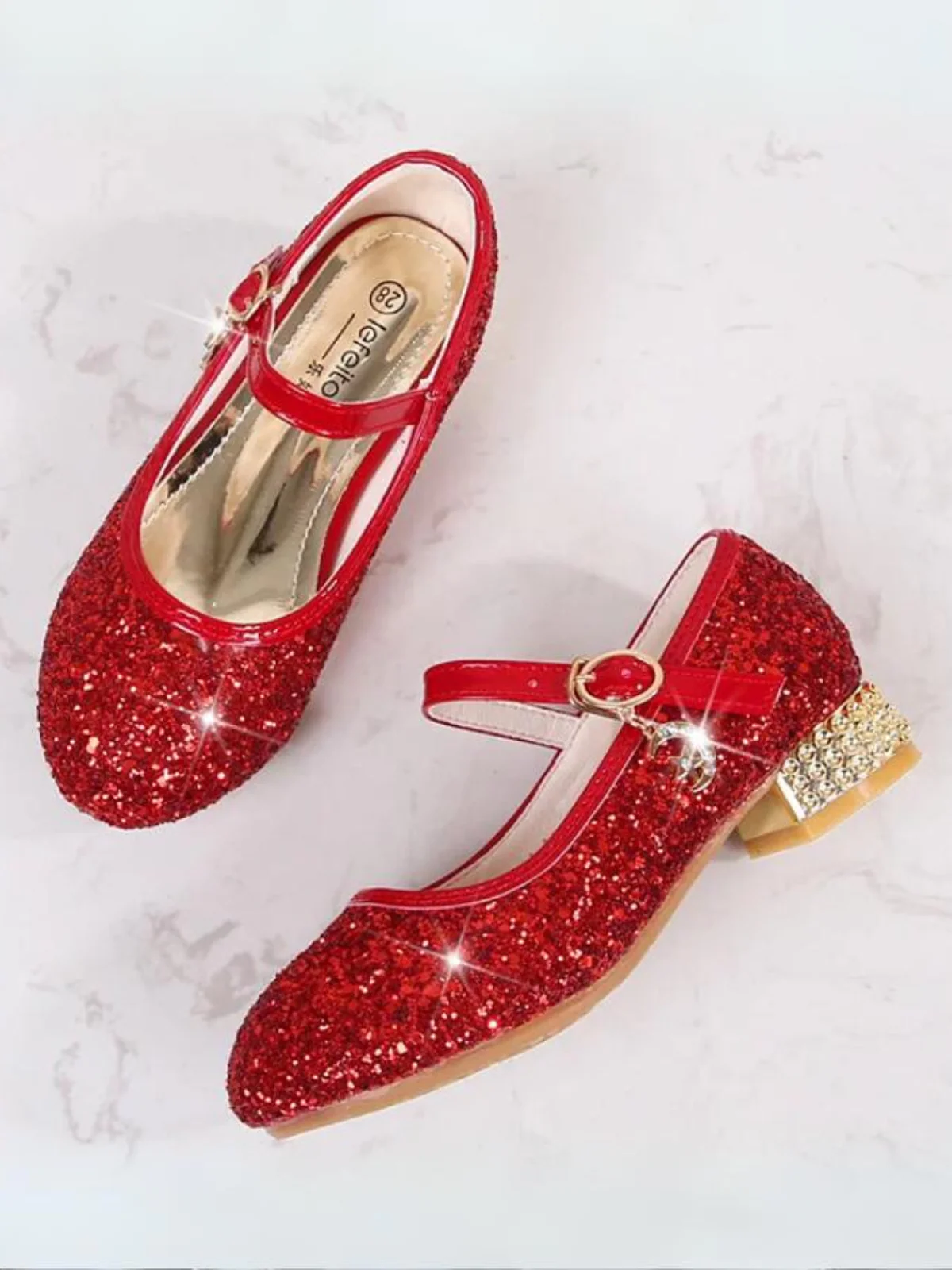 Fairytale Footwear Sequin Mary Jane Heels By Liv and Mia - Image 3