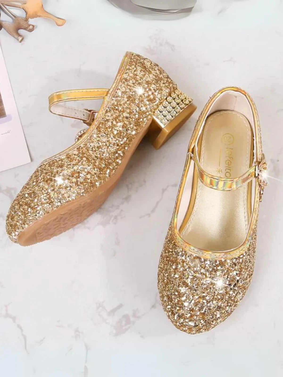 Fairytale Footwear Sequin Mary Jane Heels By Liv and Mia - Image 6