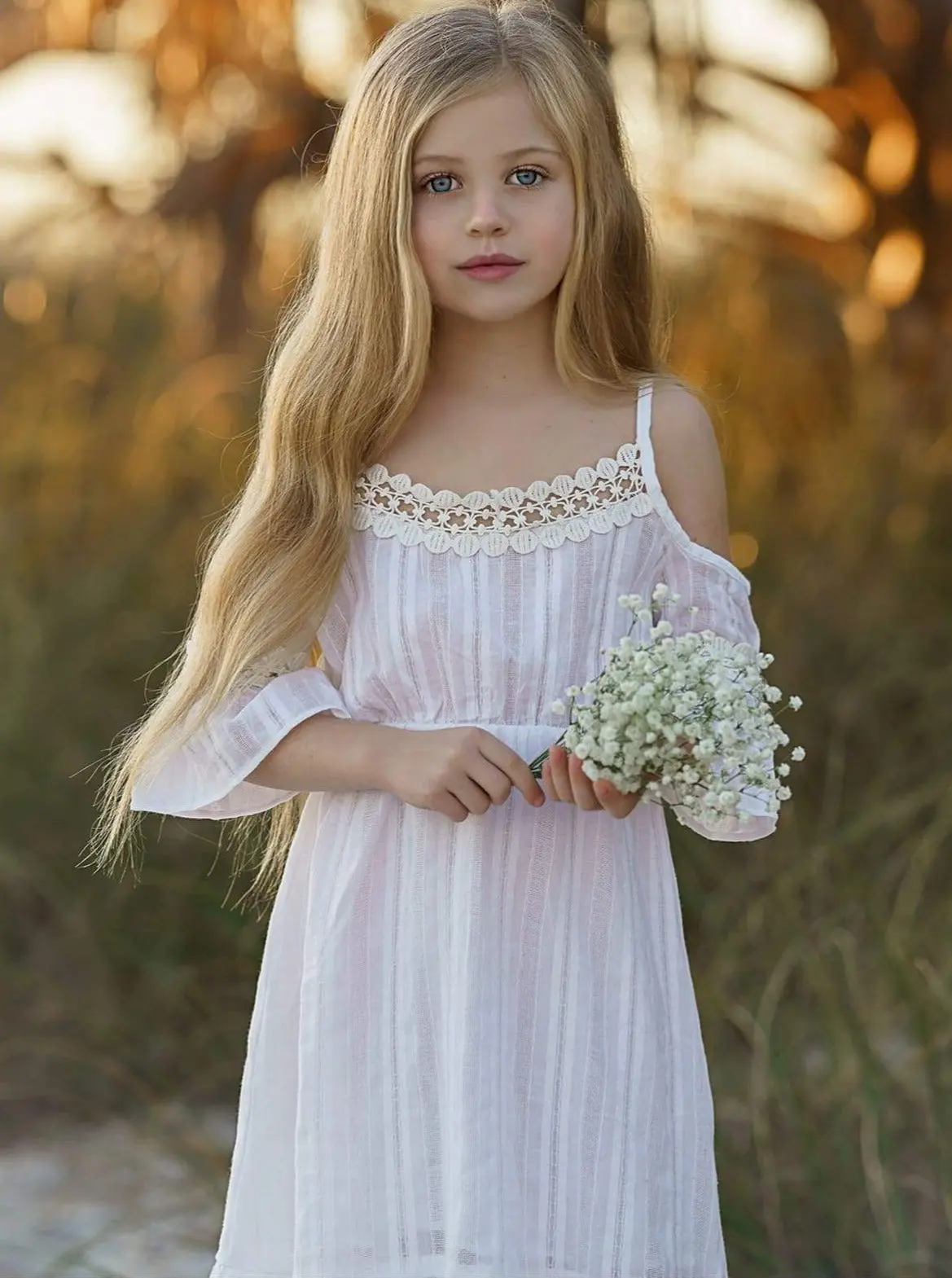 Boho Rhapsody Crochet Ruffle Dress - Image 2