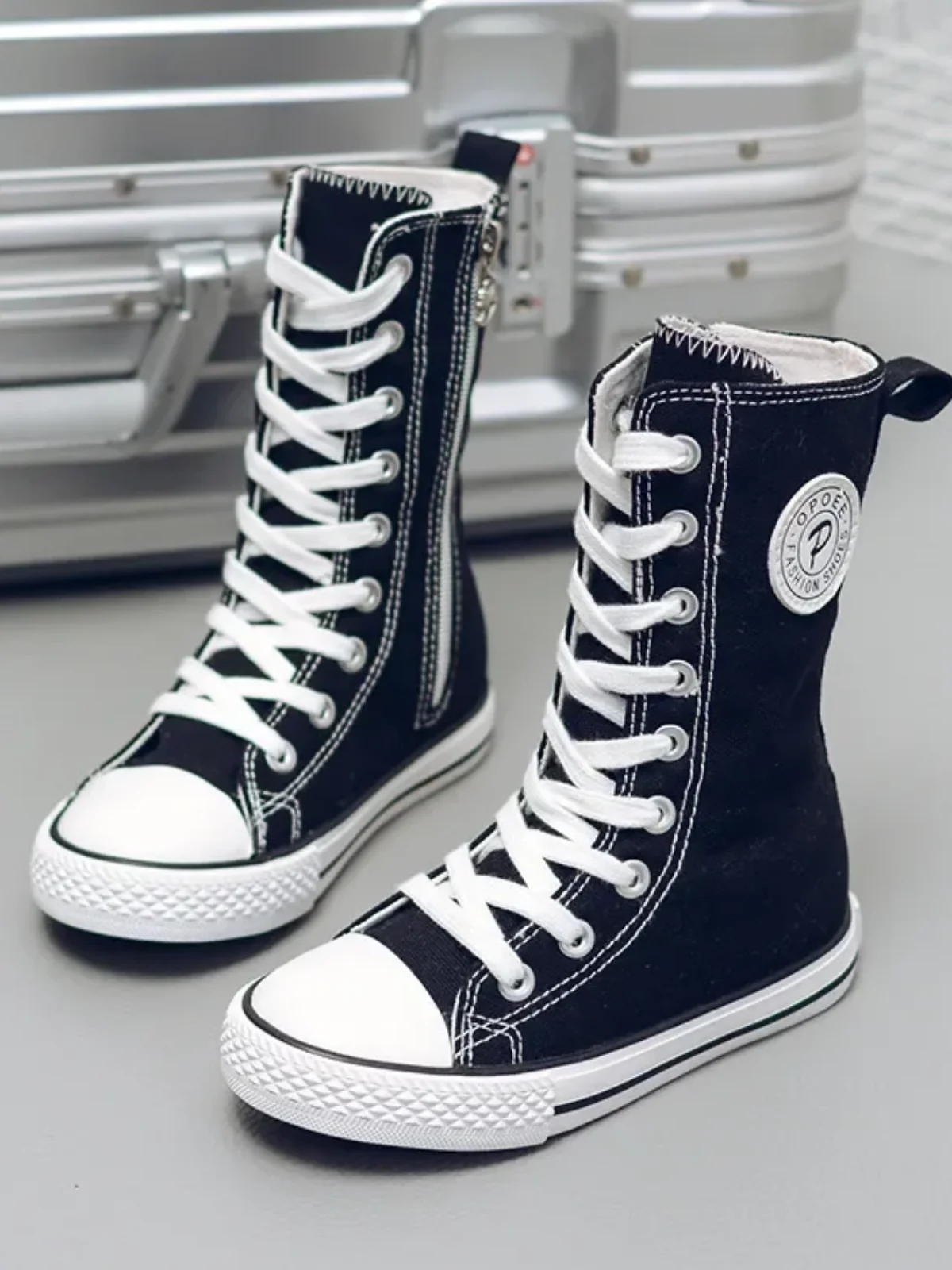 Cool Girl High-Top Canvas Sneakers By Liv and Mia - Image 3