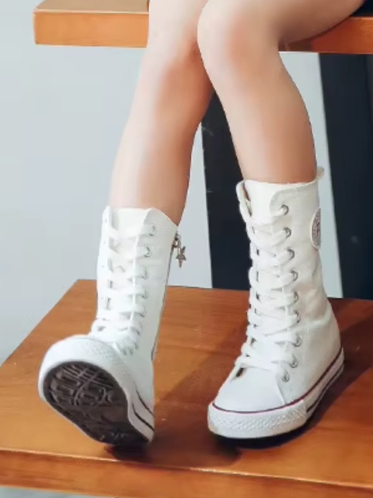 Cool Girl High-Top Canvas Sneakers By Liv and Mia - Image 4