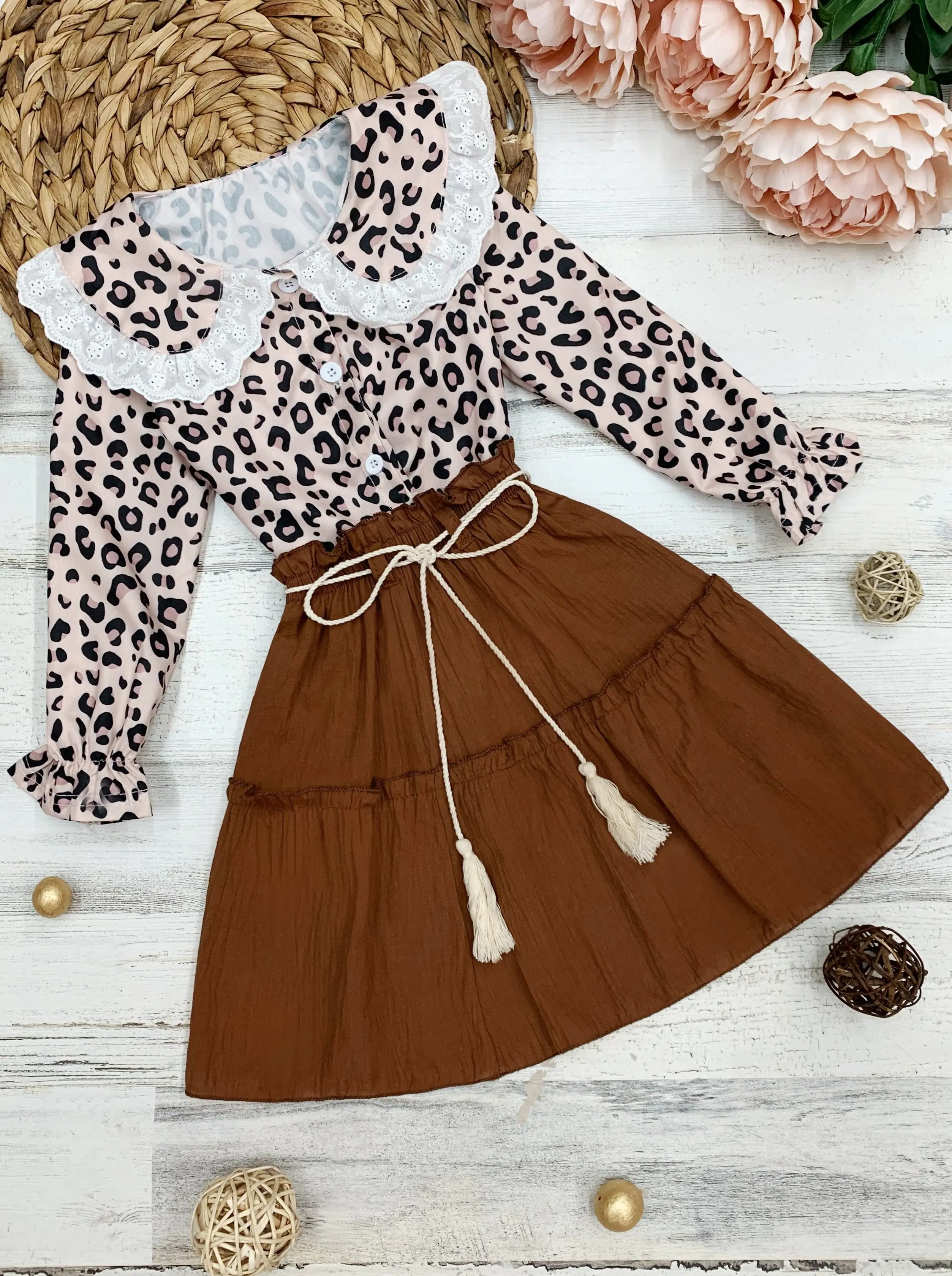 Rodeo Diva Leopard Top and Skirt Set - Image 3