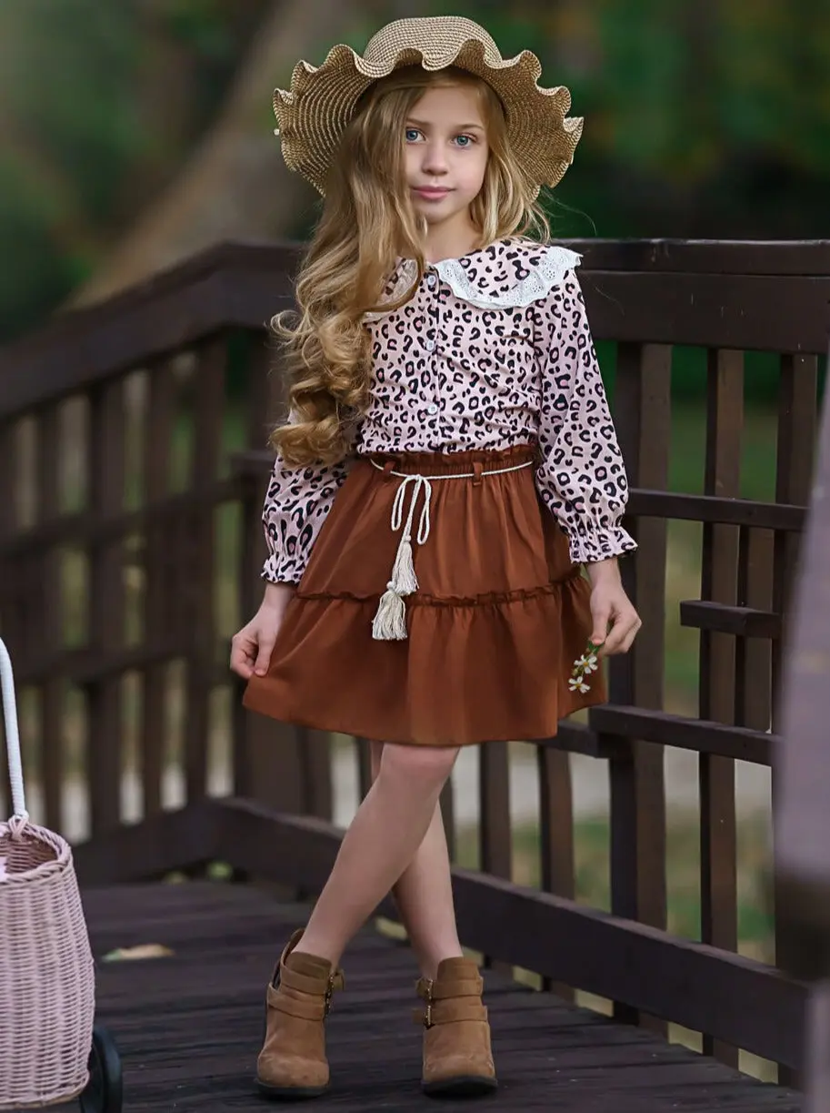 Rodeo Diva Leopard Top and Skirt Set - Image 5