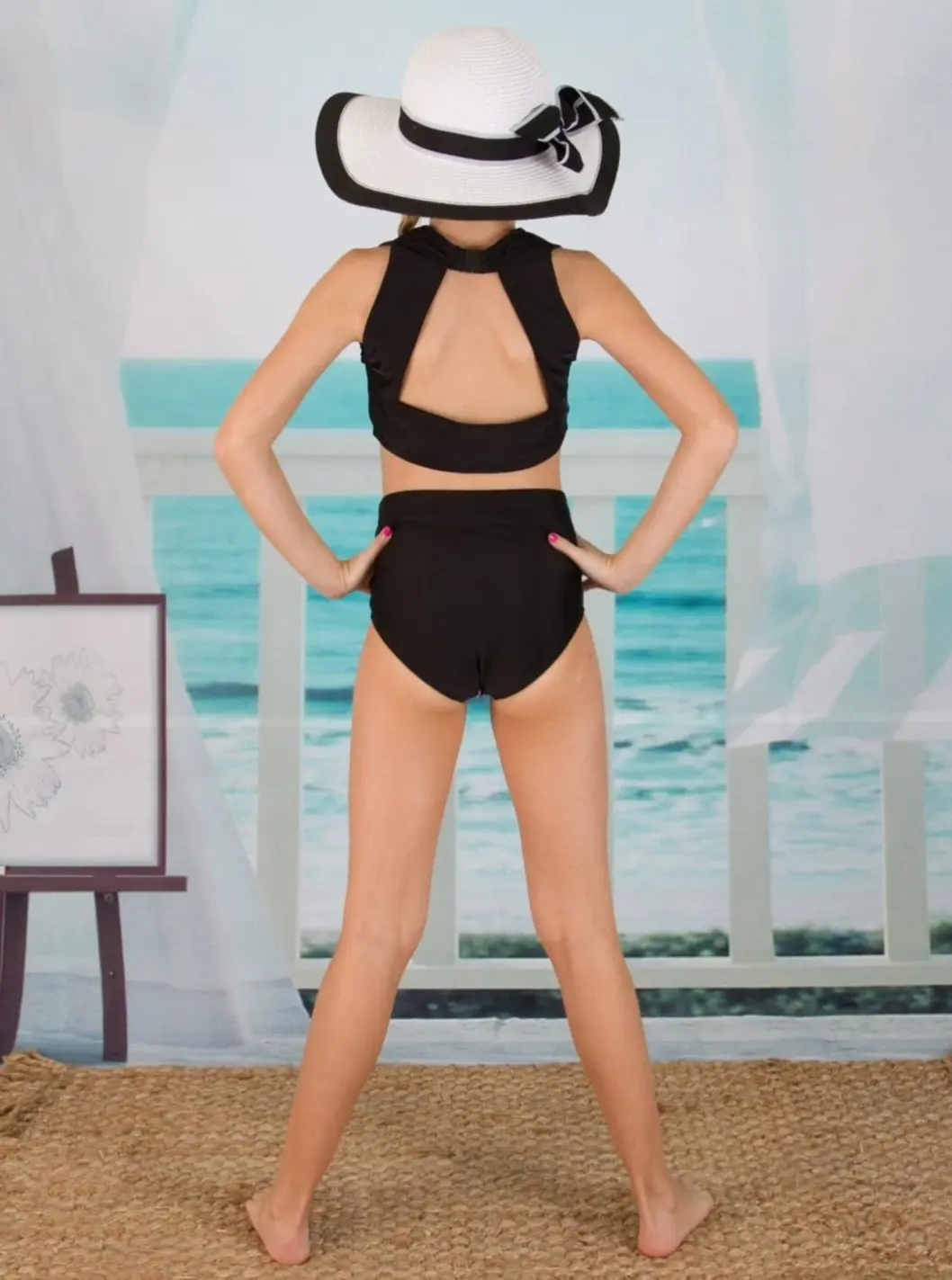 Miss Fashionista Two Piece Swimsuit and Cover Up Set - Image 3