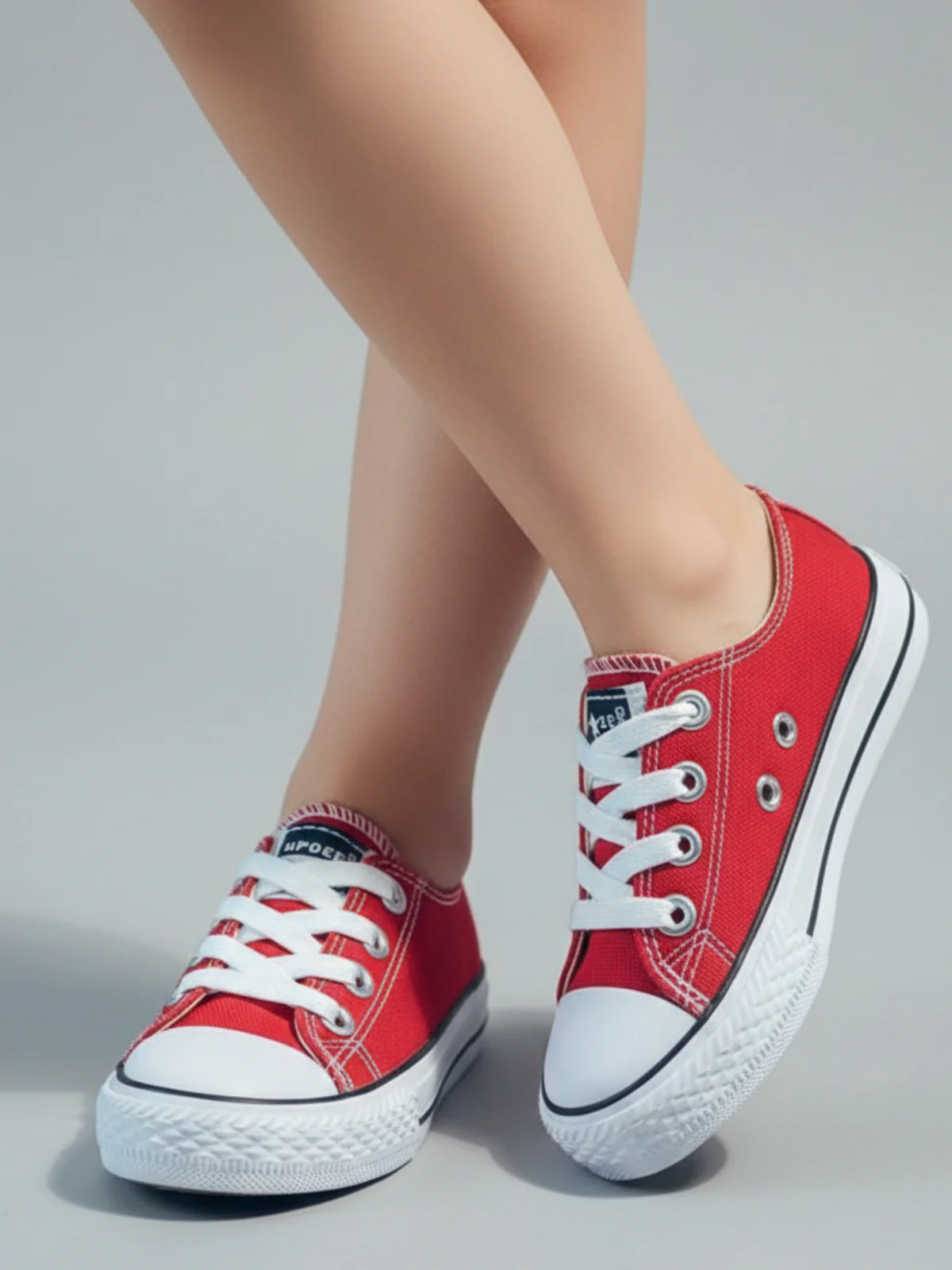 Keep It Casual Red Canvas Sneakers By Liv and Mia - Image 2