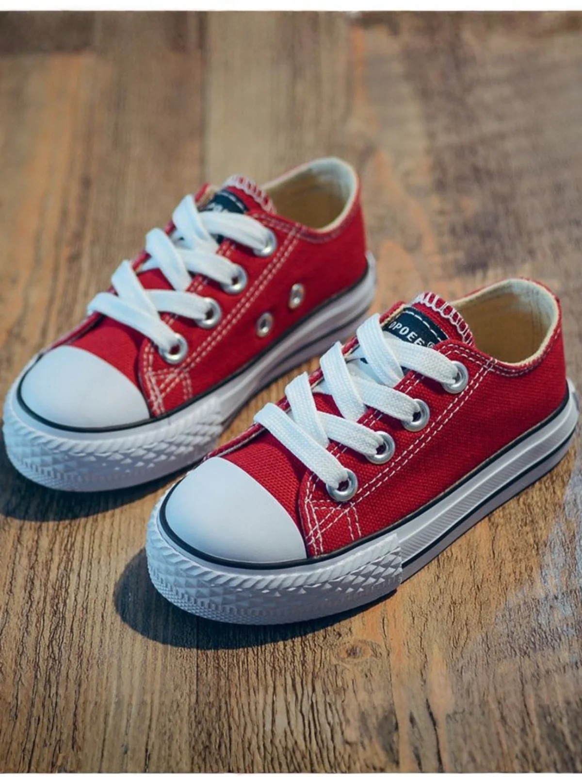 Keep It Casual Red Canvas Sneakers By Liv and Mia - Image 3