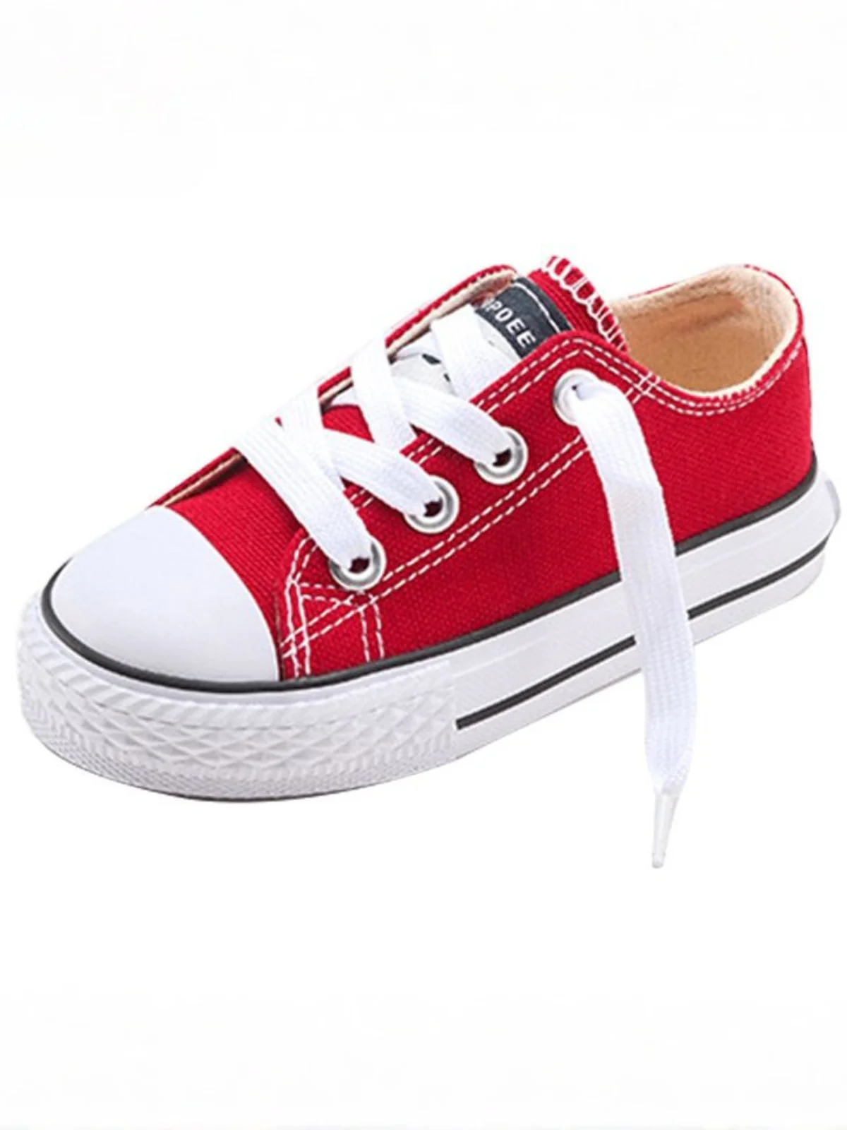 Keep It Casual Red Canvas Sneakers By Liv and Mia - Image 4