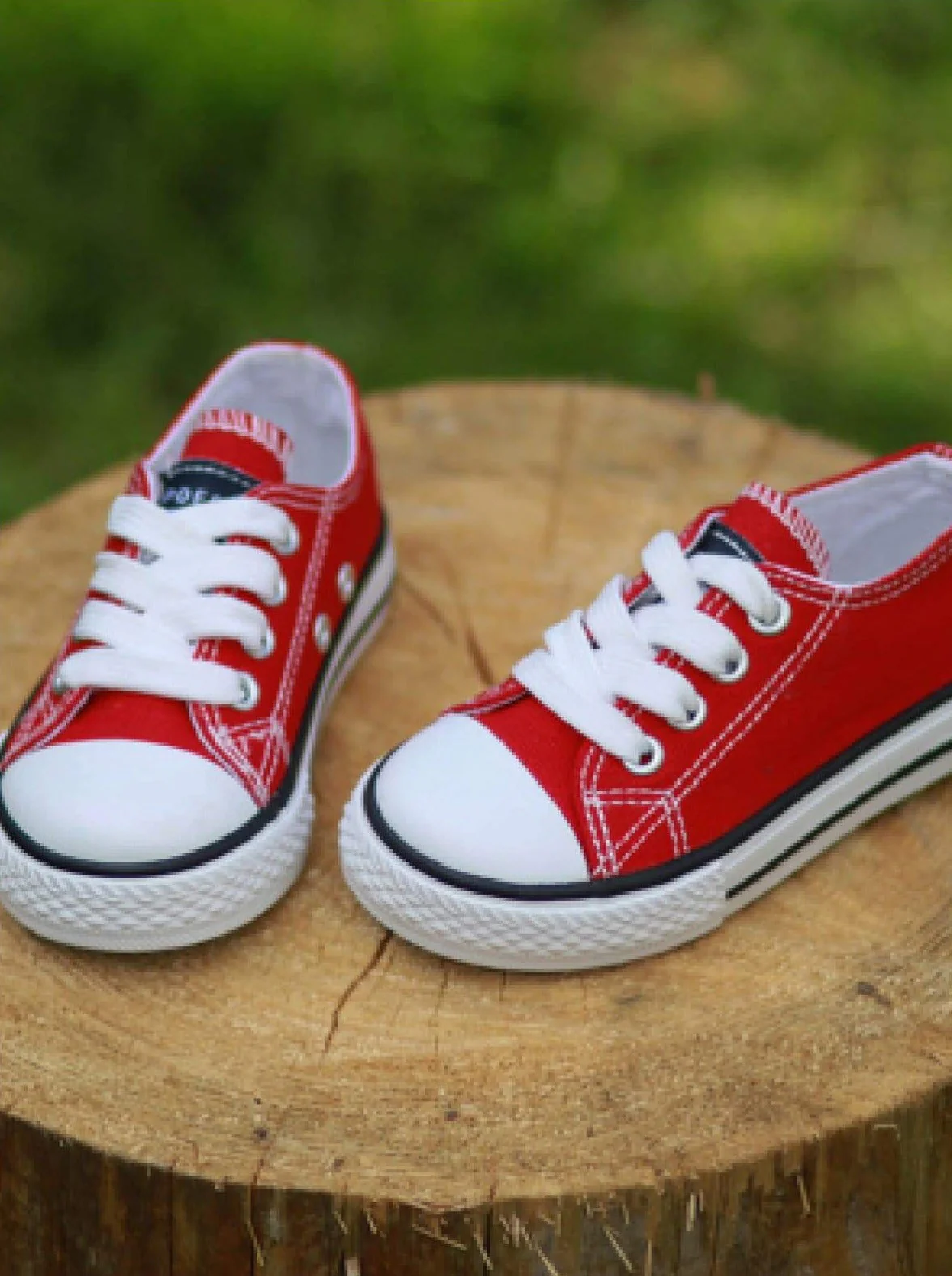 Keep It Casual Red Canvas Sneakers By Liv and Mia - Image 5