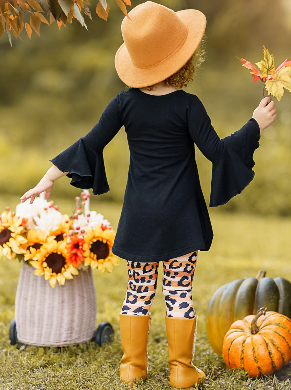 Happy Fall Y'all Stripes and Leopard Print Legging Set - Image 6